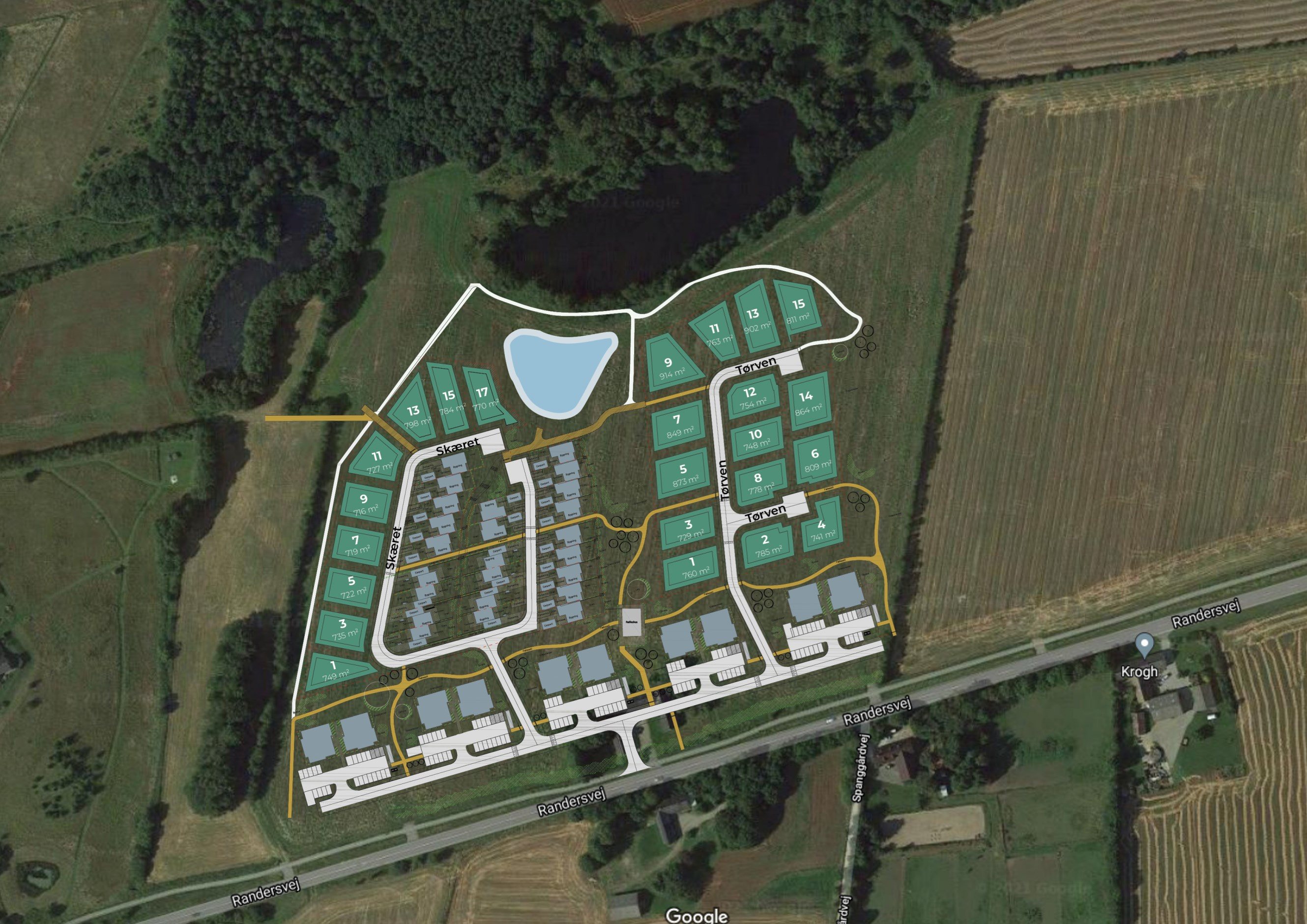 Fremhævet luftfoto billede i fuldskærmstilstand. Billede af Skæret 1, 8800 Viborg