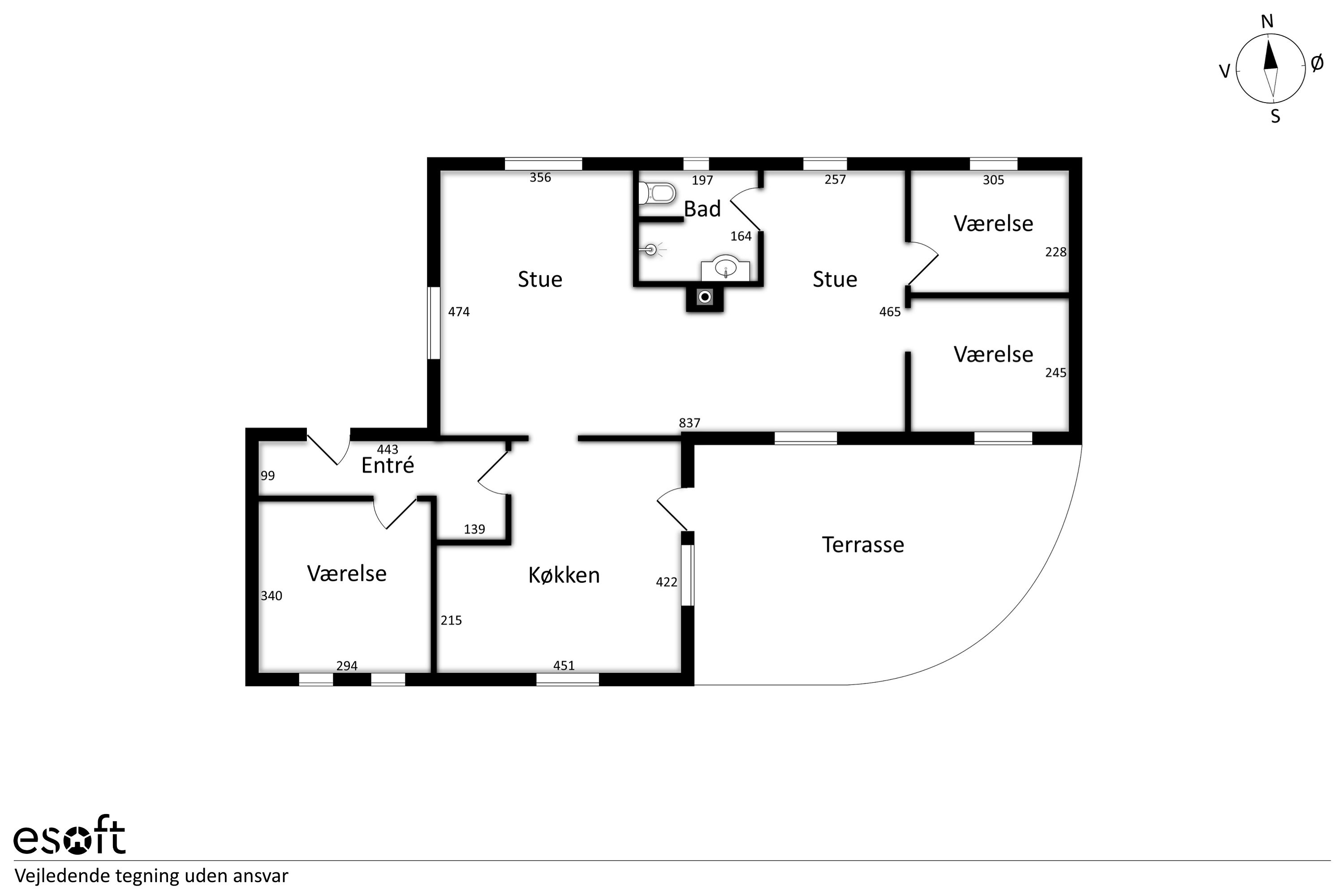 Plantegninger billede af Borup Byvej 100, 8920 Randers NV