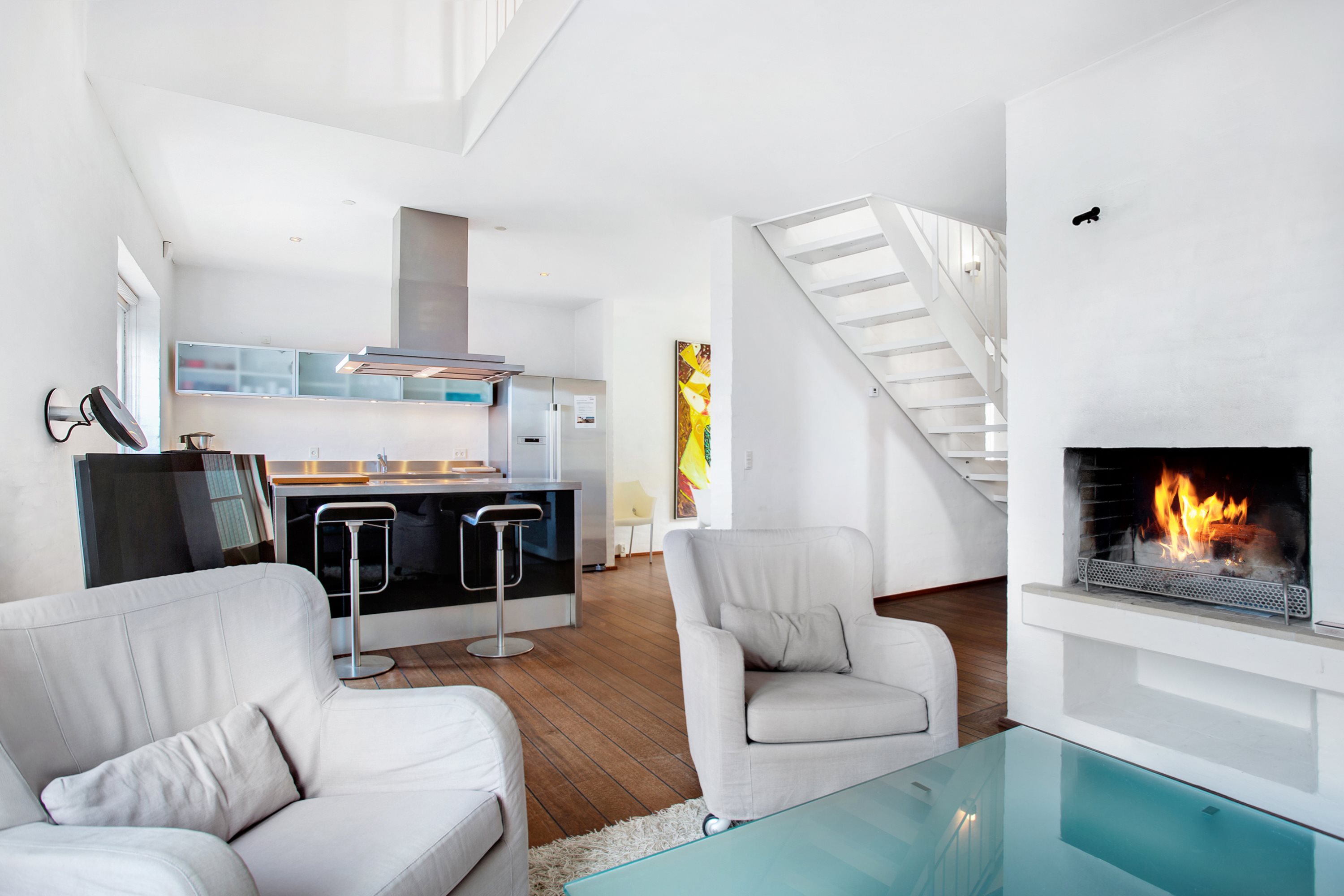 Fremhævet stue billede i fuldskærmstilstand. Billede af Højensvej 30C, Gl. Skagen, 9990 Skagen