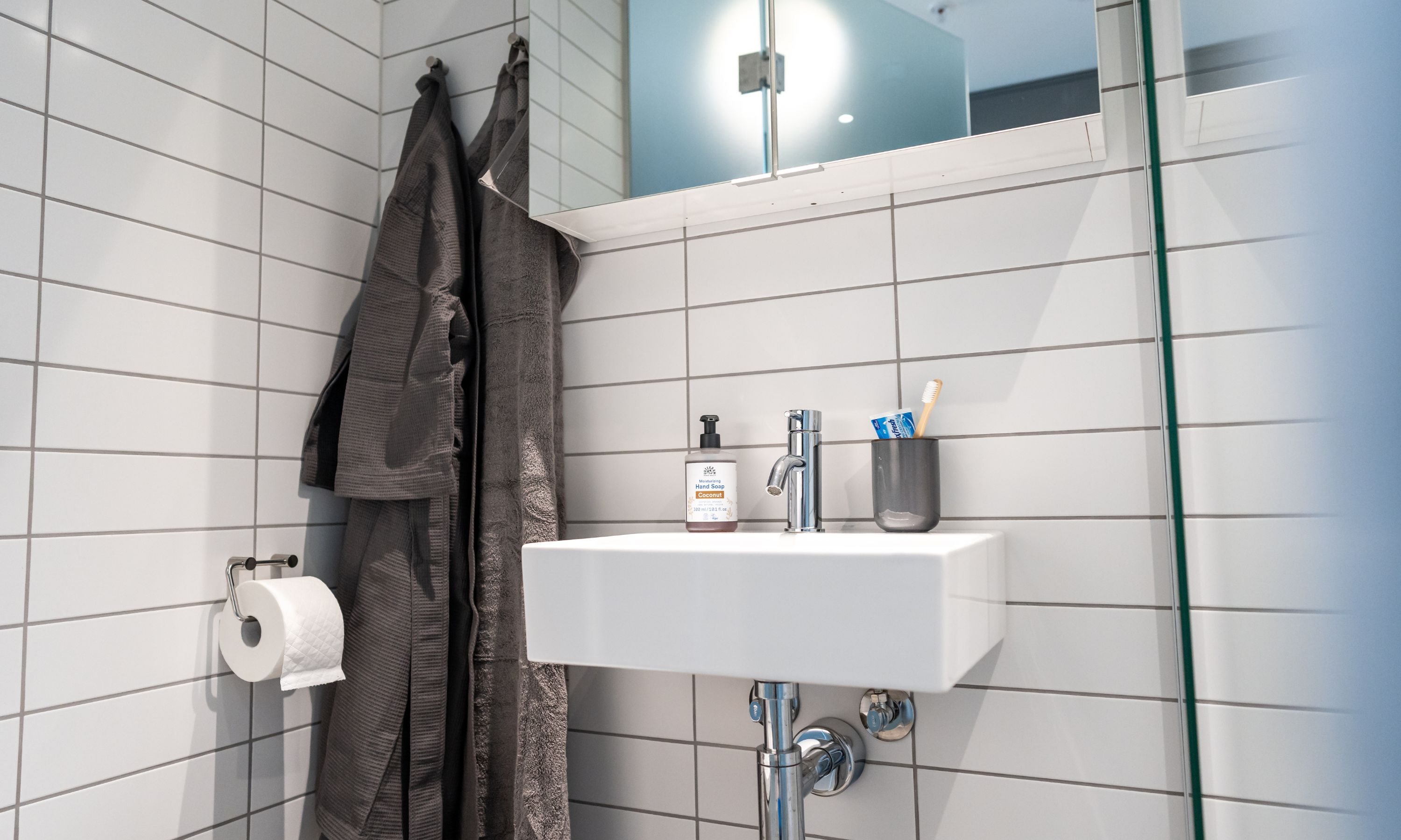 Fremhævet badeværelse billede i fuldskærmstilstand. Billede af Gøteborg Allé 6, 1. 11., 8200 Aarhus N