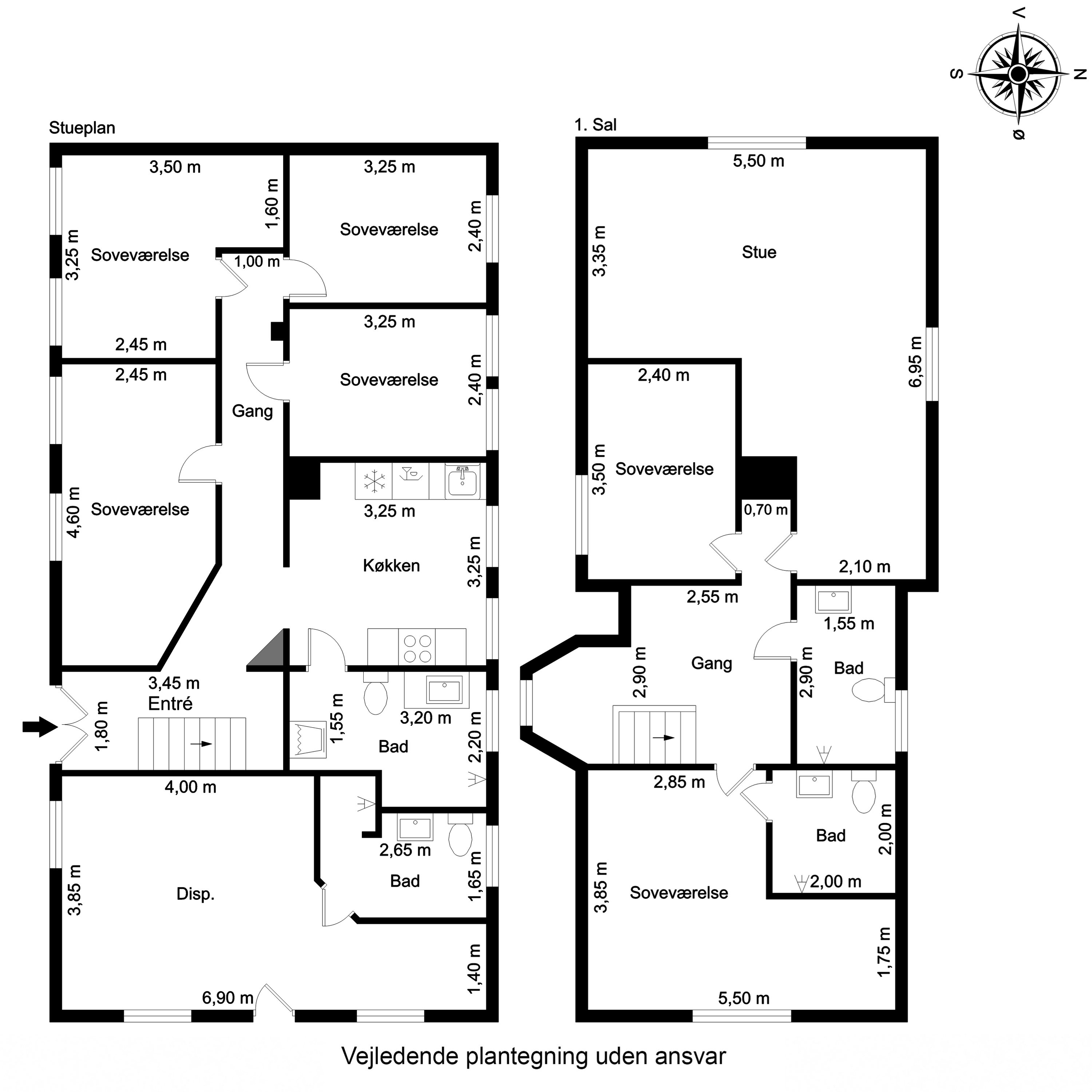 Plantegninger billede af Sønder Land 9, Sønderho, 6720 Fanø