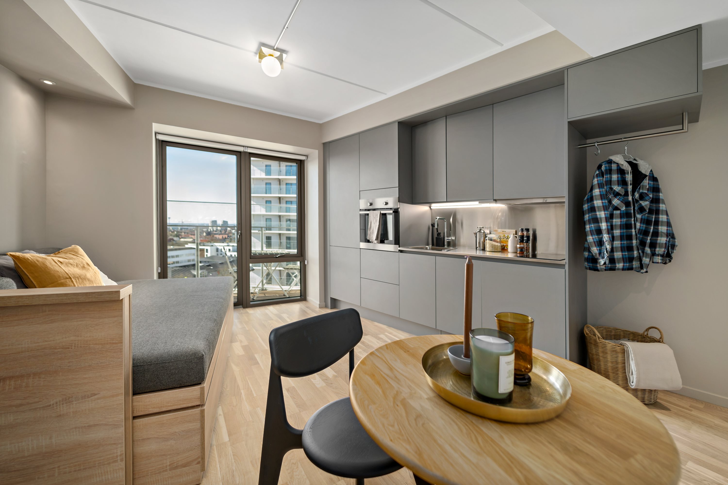 Fremhævet køkken alrum billede i fuldskærmstilstand. Billede af Gøteborg Allé 6, 7. 52., 8200 Aarhus N