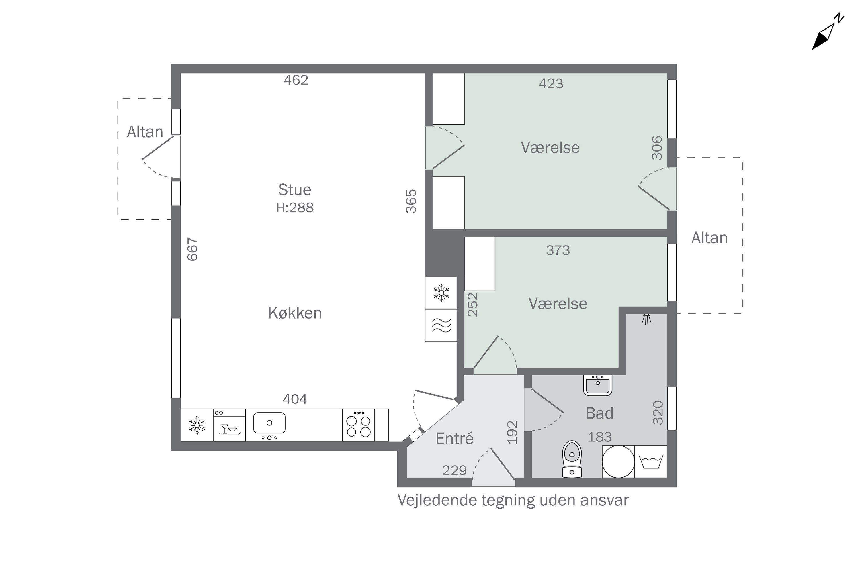 Plantegninger billede af Søndergade 23, 2. th., 8600 Silkeborg