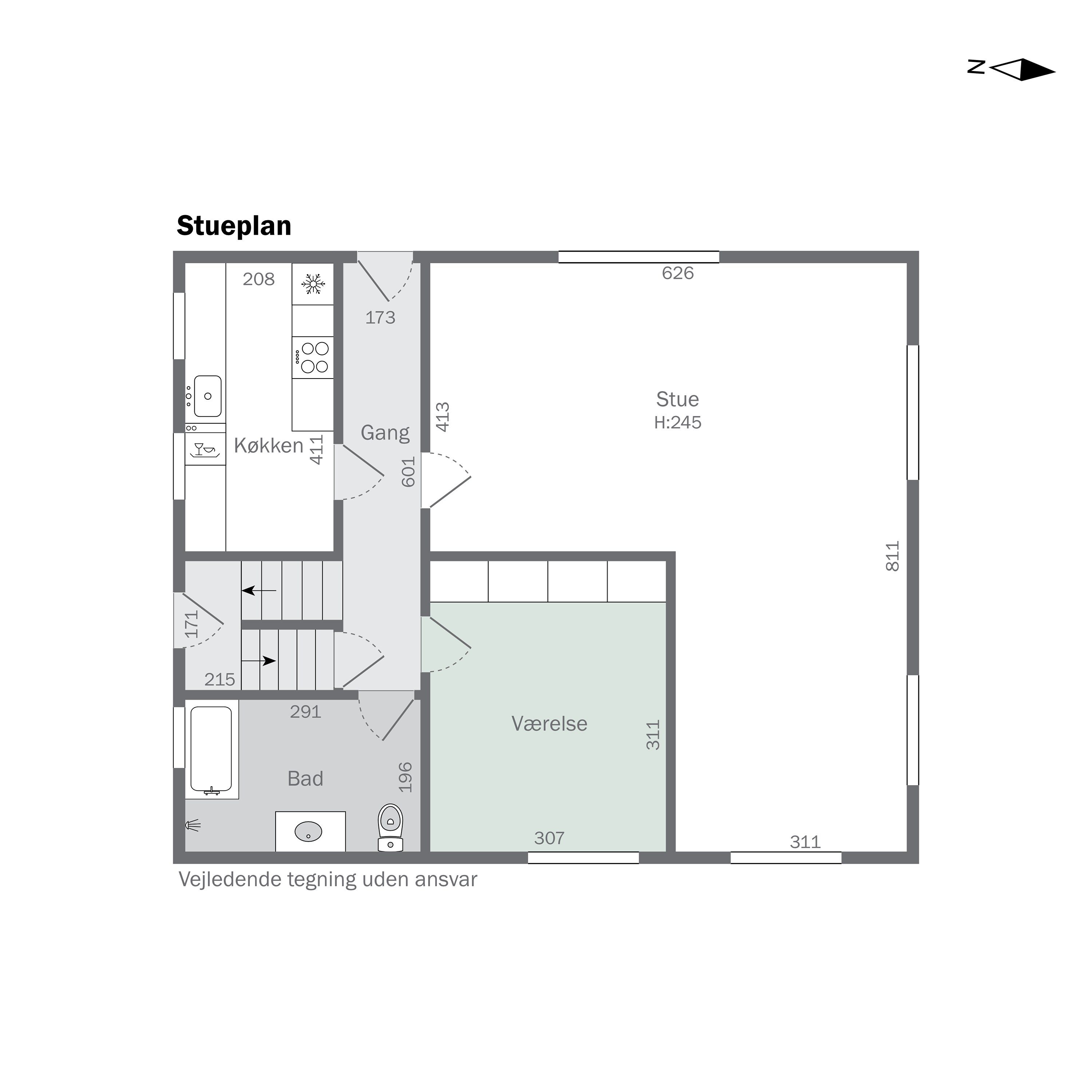 Plantegninger billede af Bromøllevej 43, Hunstrup, 7700 Thisted