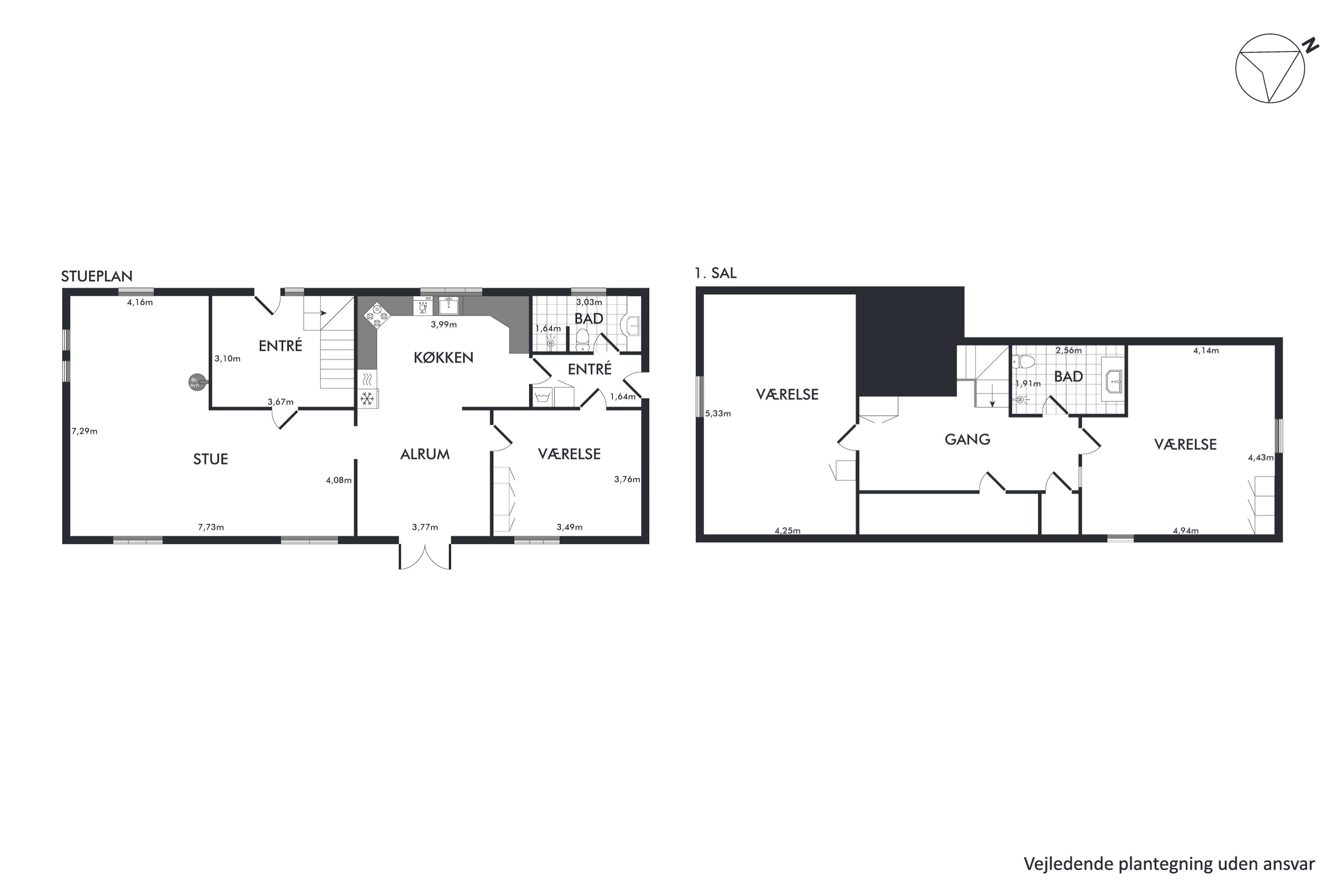 Plantegninger billede af Nøragervej 28, Tindbæk, 8830 Tjele
