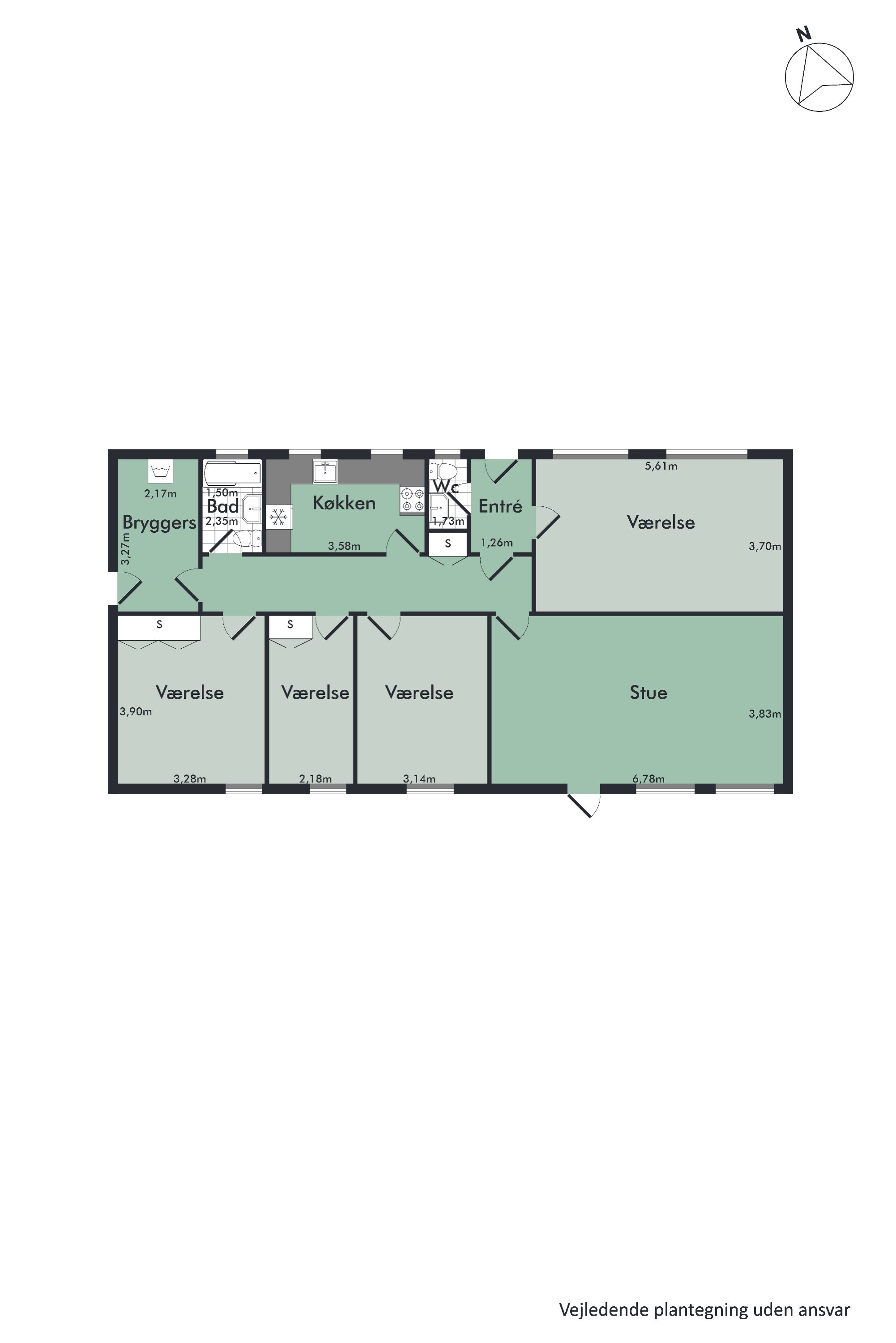 Plantegninger billede af Plantagen 8, Havndal, 8970 Havndal