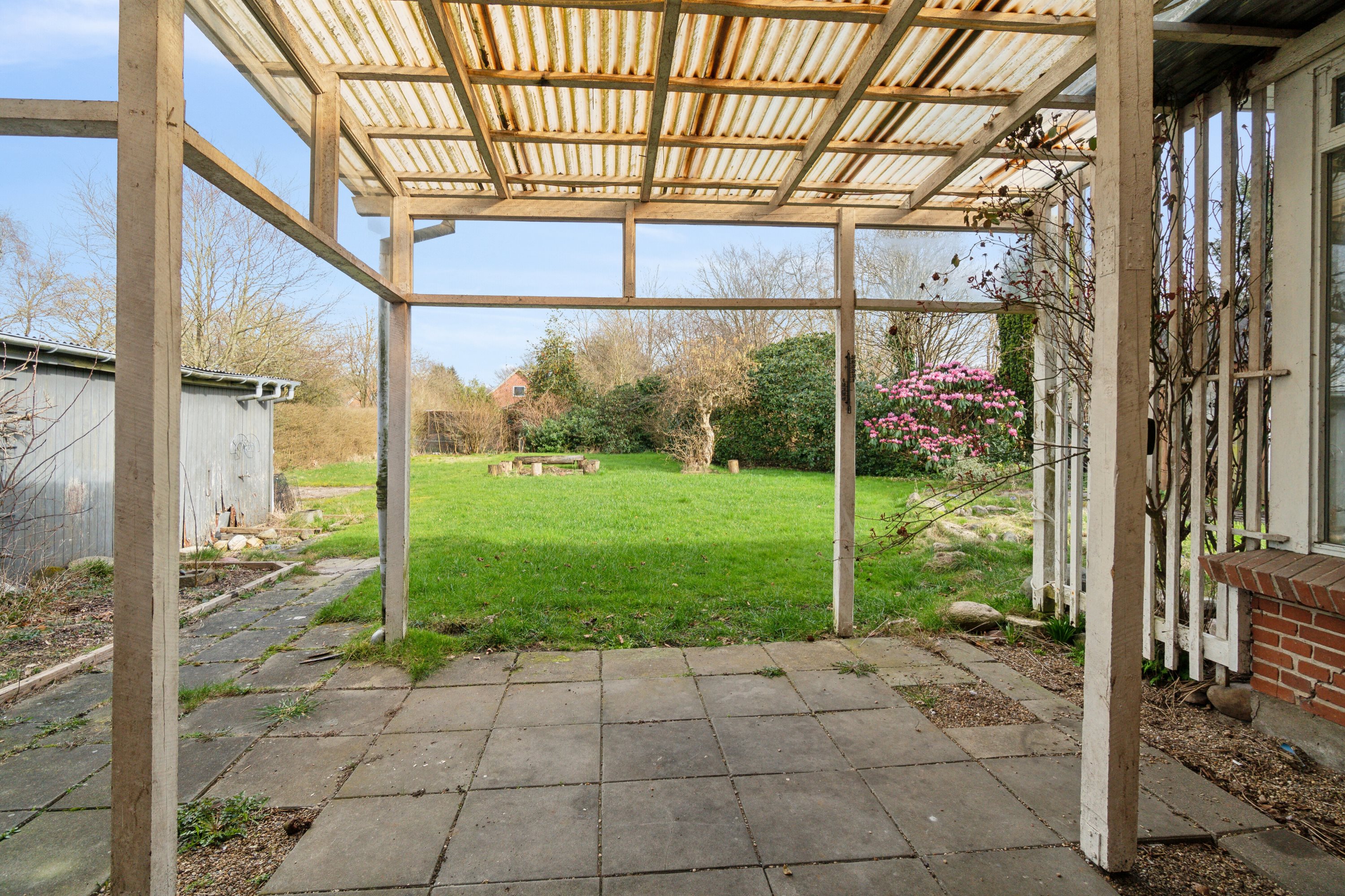 Fremhævet terrasse billede i fuldskærmstilstand. Billede af Søndergade 27, 7441 Bording