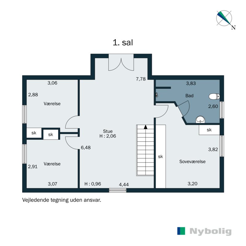 Plantegninger billede af Mosbjergvej 5, Gangsted, 8732 Hovedgård