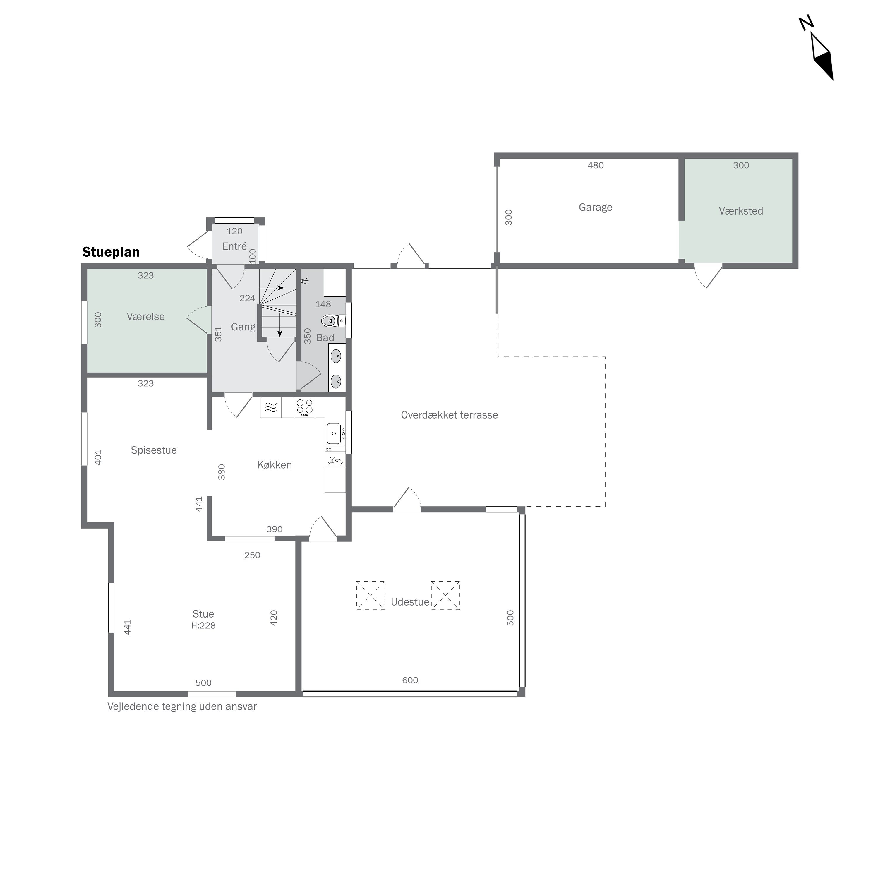 Plantegninger billede af Søndergade 27, 7441 Bording