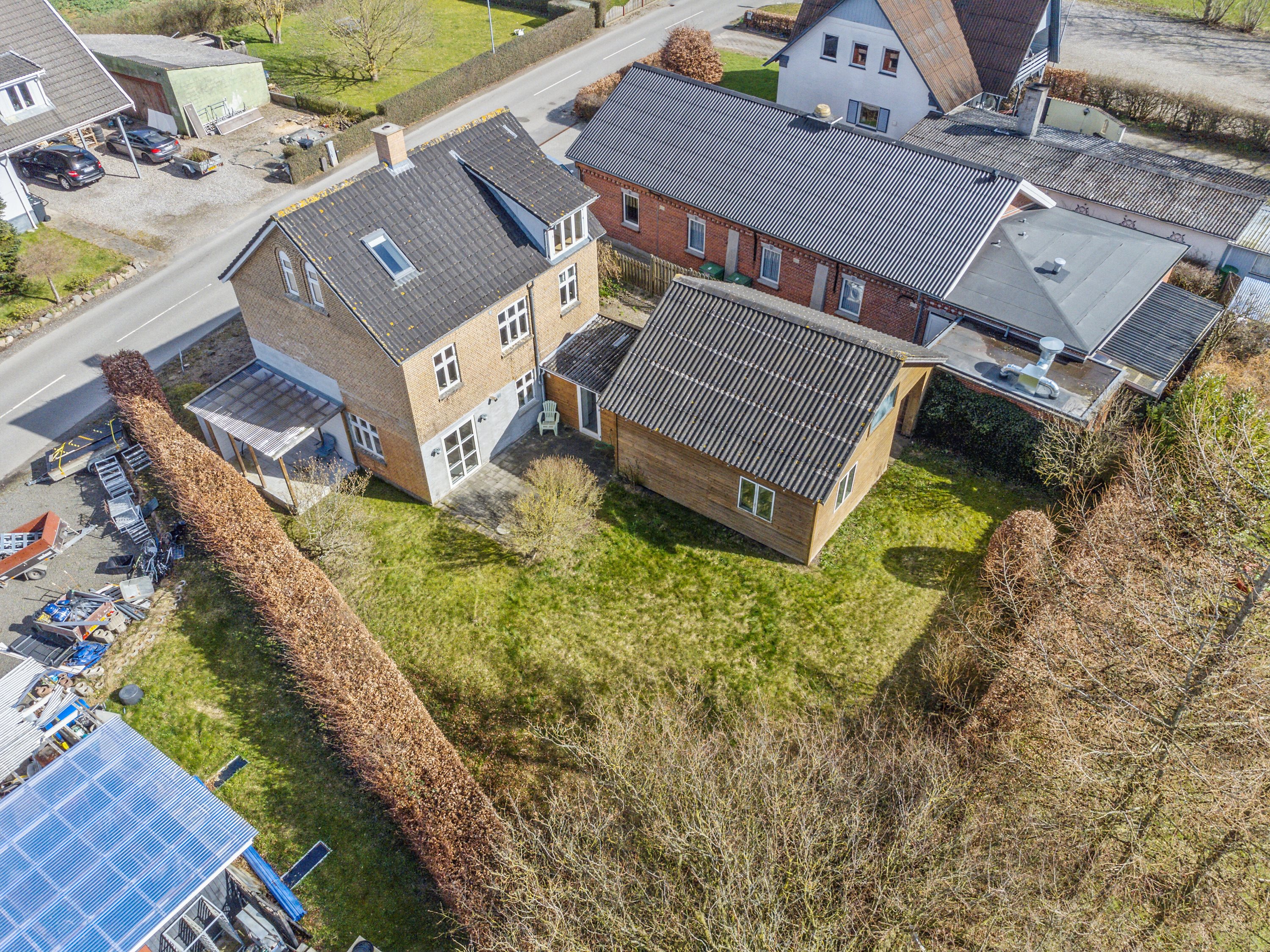 Miniaturebillede 1: luftfoto. Billede af Lunde Bygade 53, Øster Lunde, 5450 Otterup