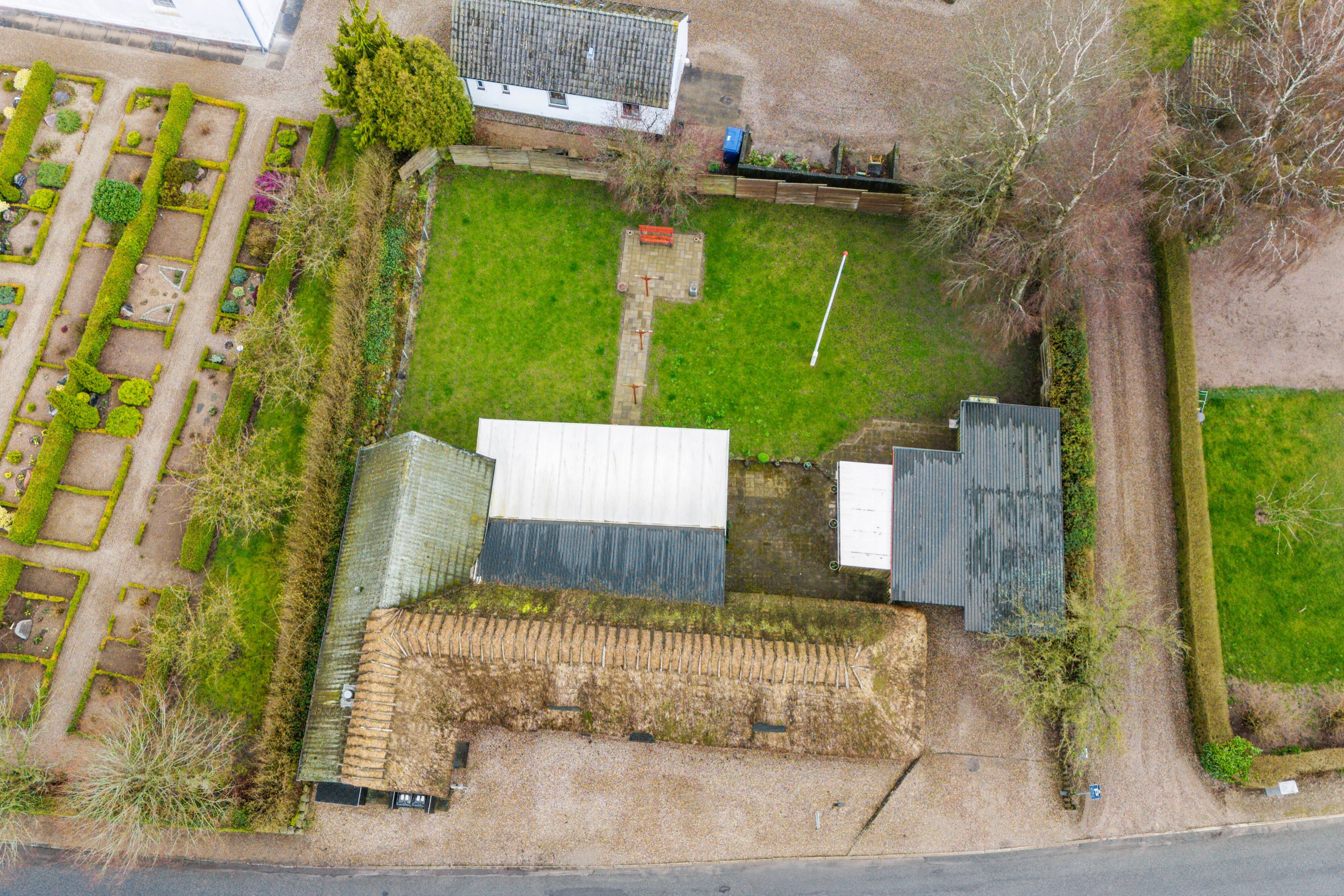 Fremhævet luftfoto billede i fuldskærmstilstand. Billede af Lundevej 1, Lunde, 5771 Stenstrup