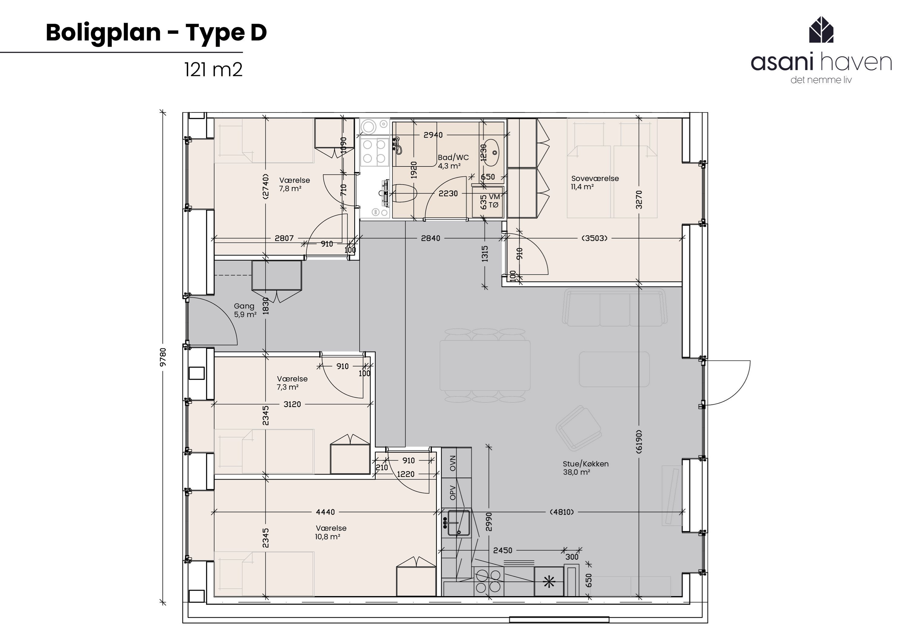 Asanihaven Skottenborg 25, 8800 Viborg - Plantegning