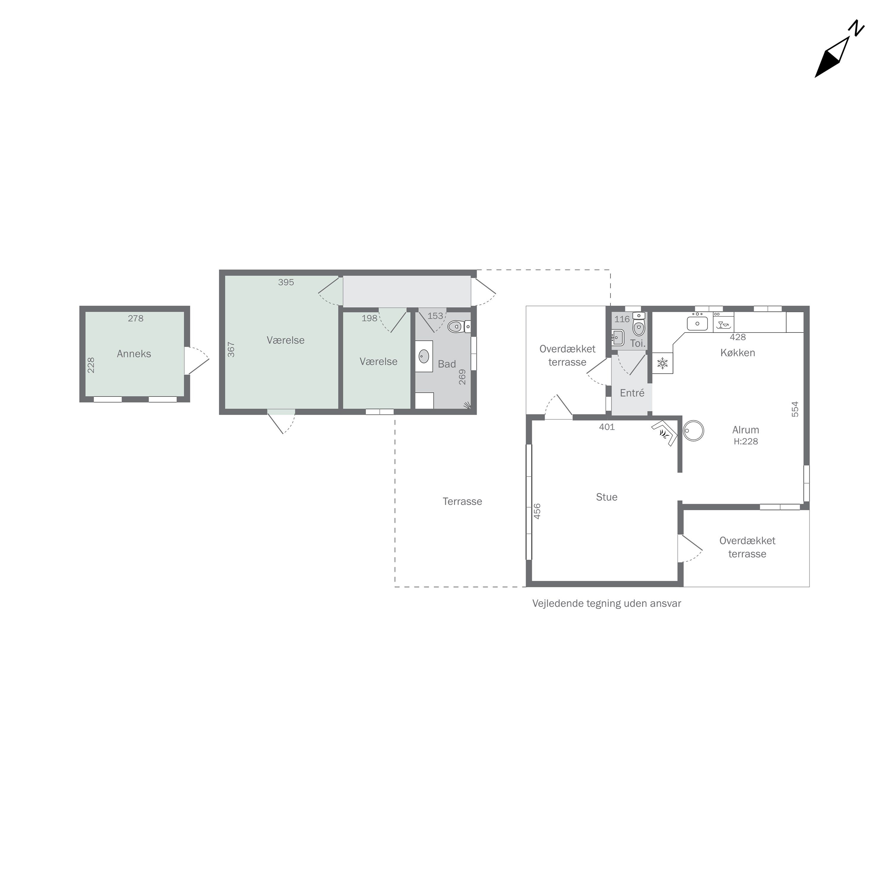 Plantegninger billede af Lærkevænget 2, Hasmark Strand, 5450 Otterup