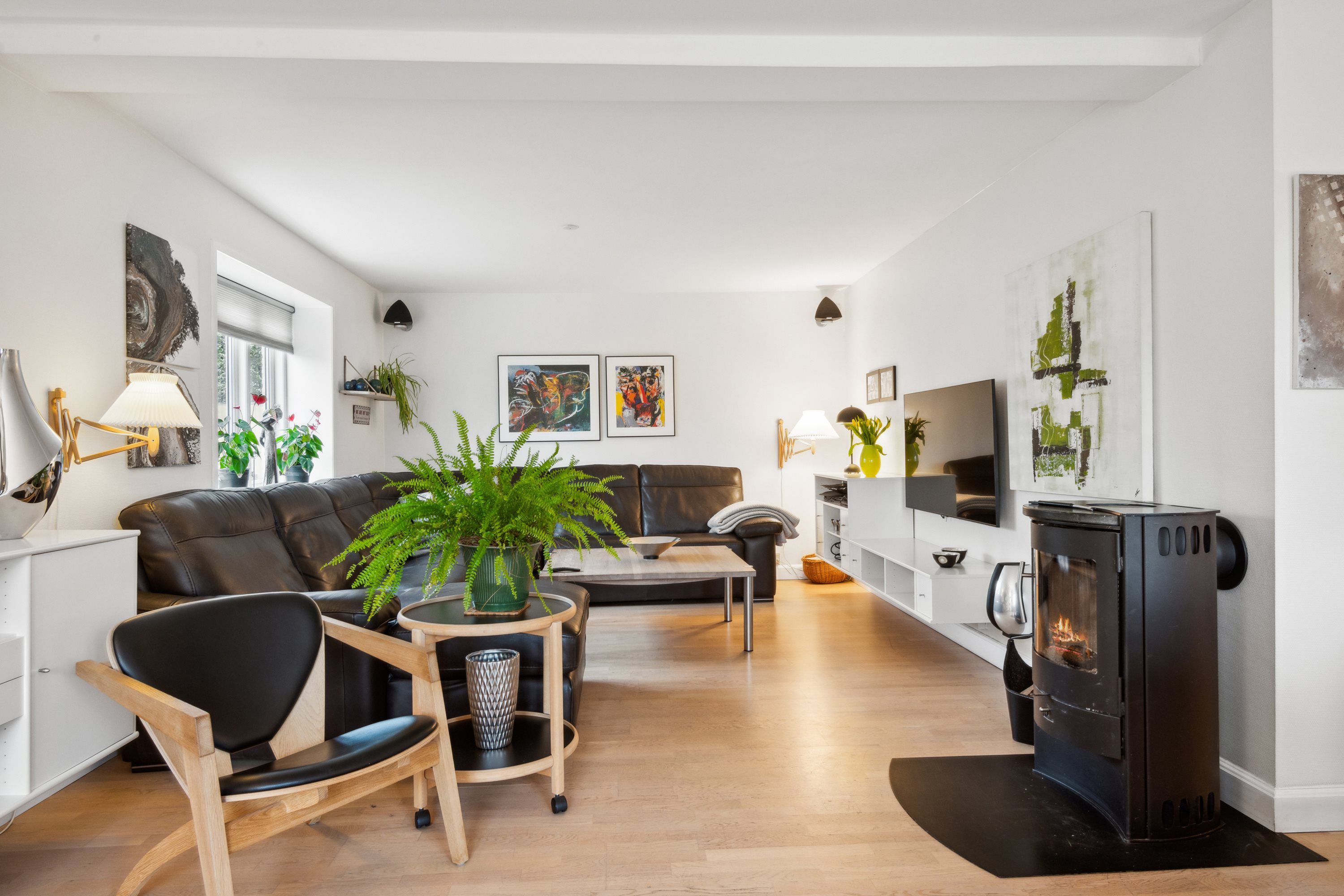 Fremhævet stue billede i fuldskærmstilstand. Billede af Th. Sauers Vej 21, 9000 Aalborg