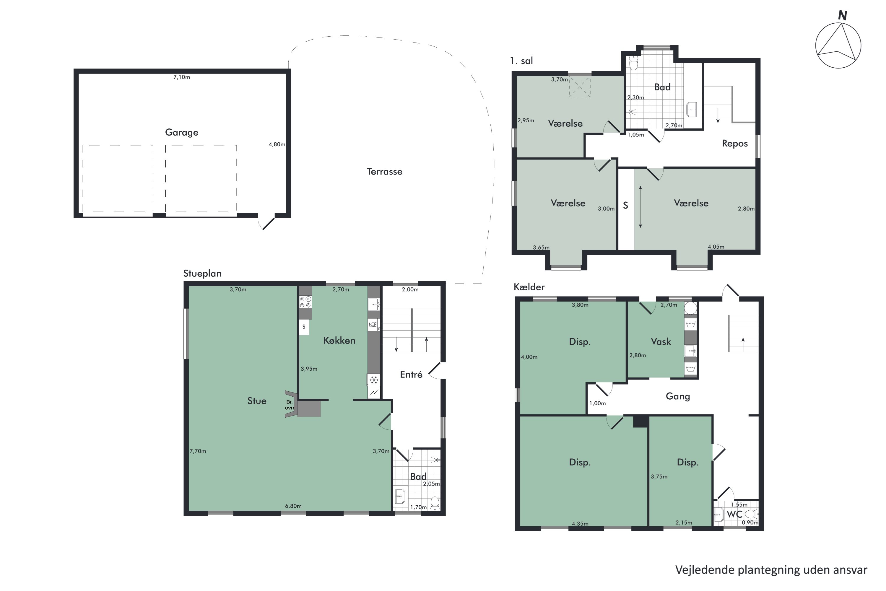 Plantegninger billede af Th. Sauers Vej 21, 9000 Aalborg
