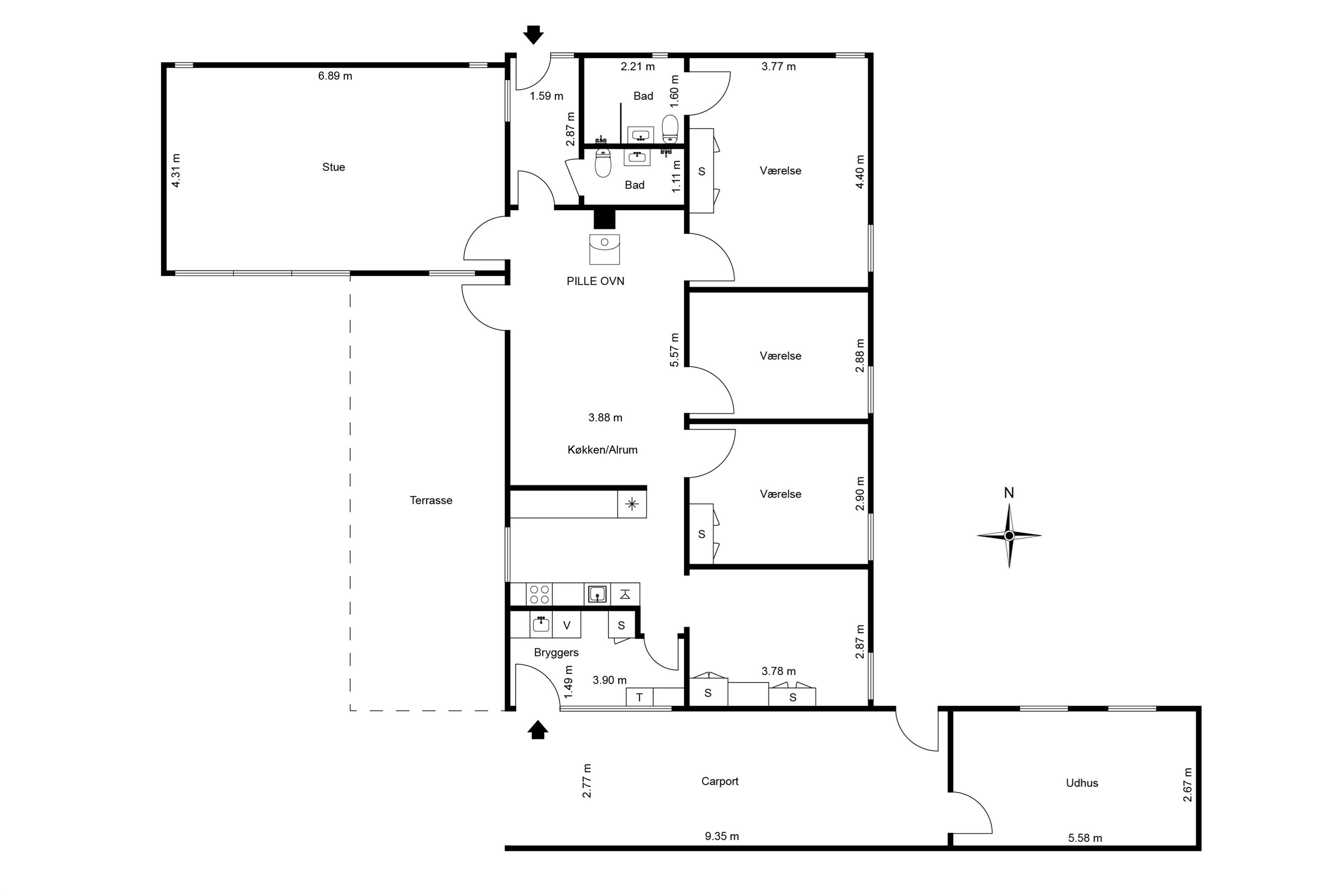 Plantegninger billede af Møllevej 13, Lyngså, 9300 Sæby