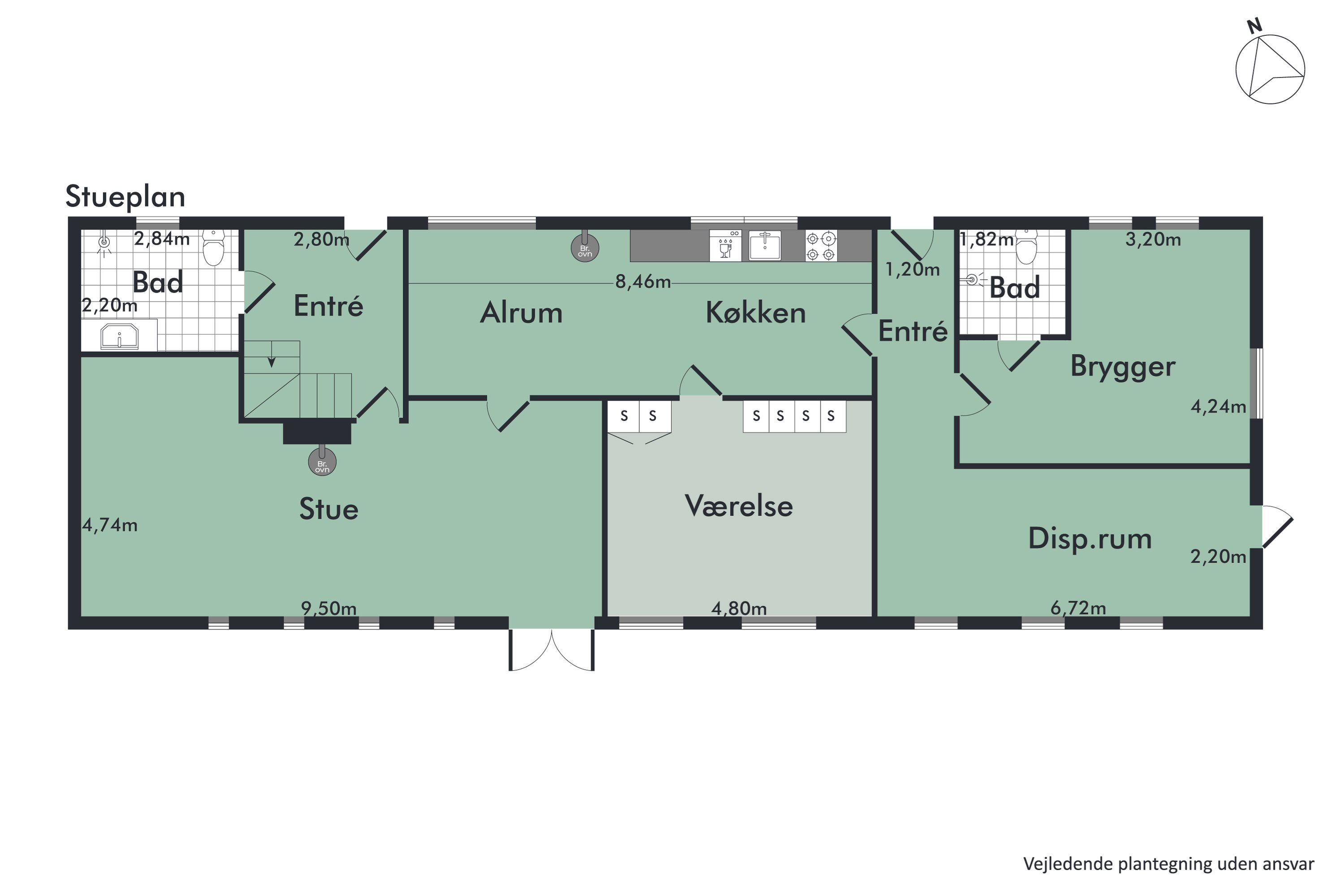 Plantegninger billede af Houvej 134, Ulsted, 9370 Hals