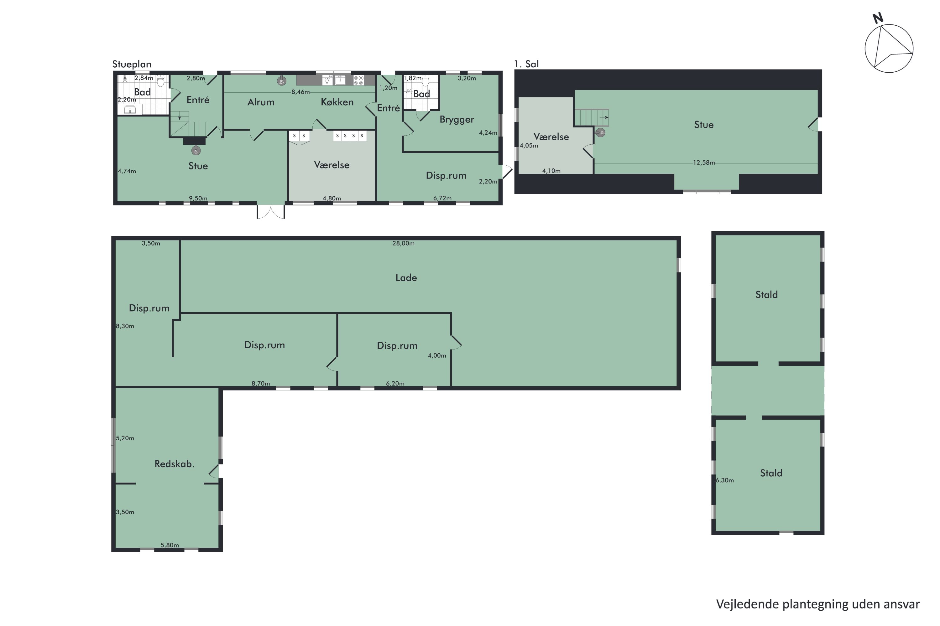 Plantegninger billede af Houvej 134, Ulsted, 9370 Hals