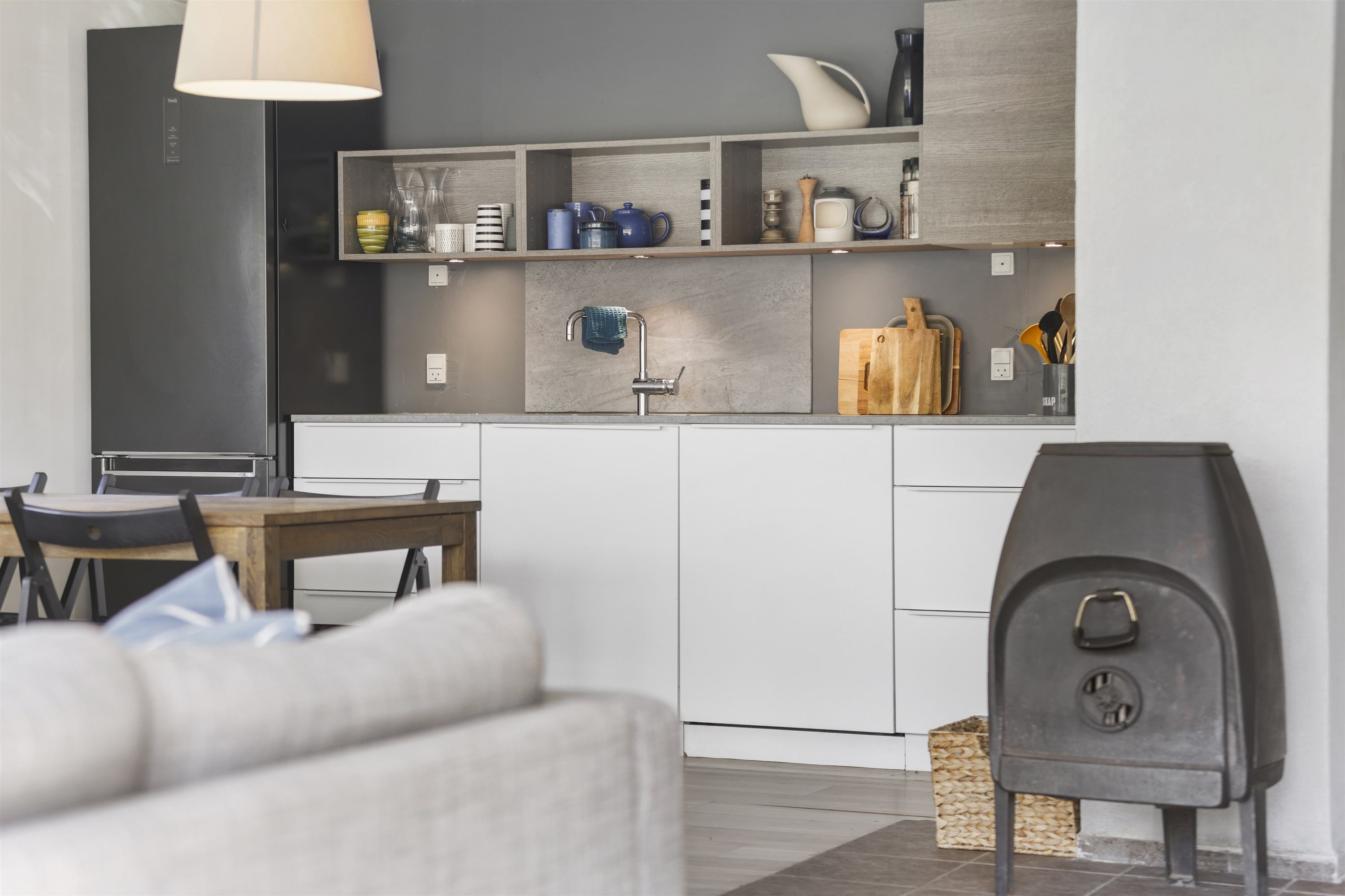 Fremhævet køkken alrum billede i fuldskærmstilstand. Billede af Nr. Klit II 36, Lyngså, 9300 Sæby