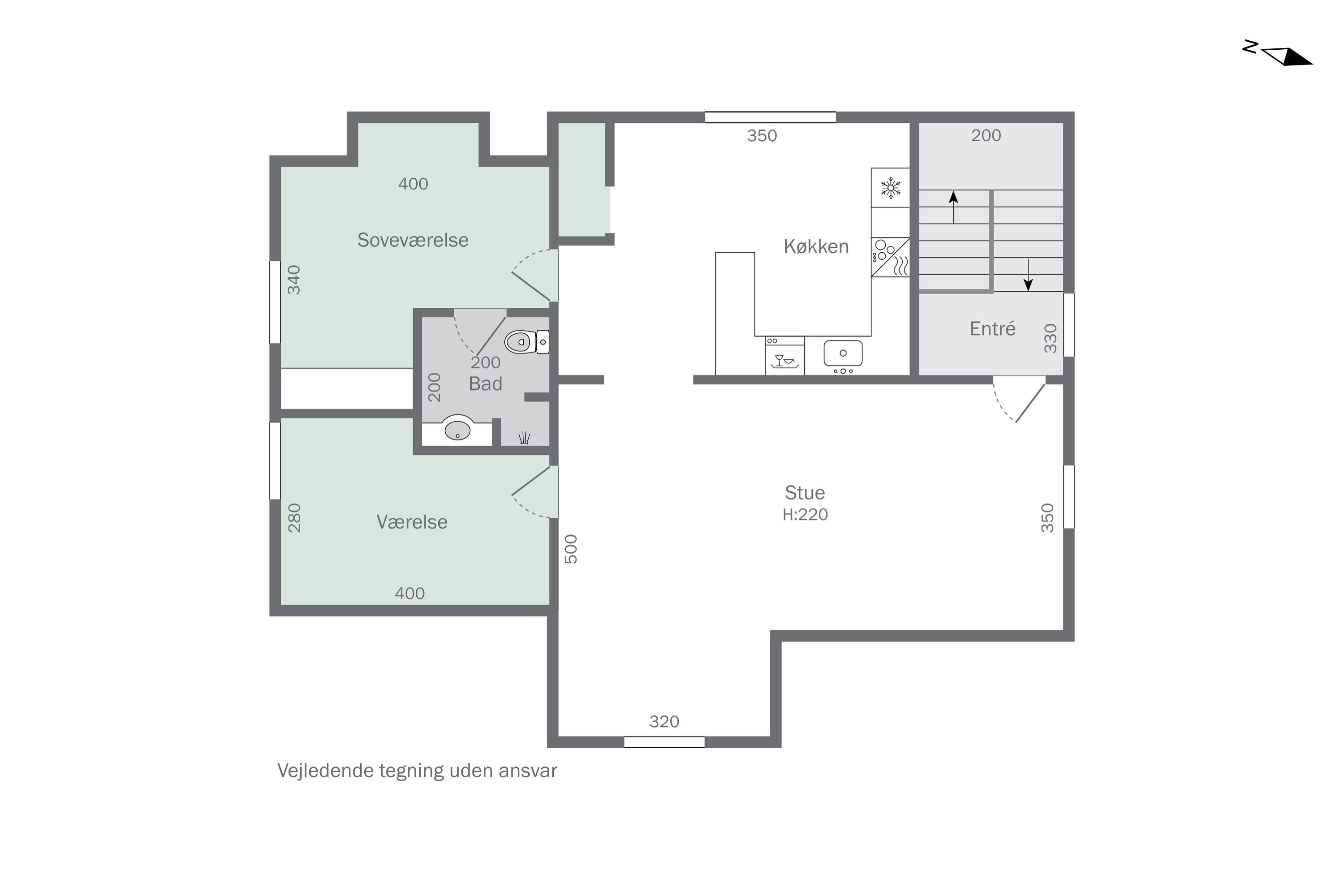 Plantegninger billede af Nørregade 82, 1., 9870 Sindal