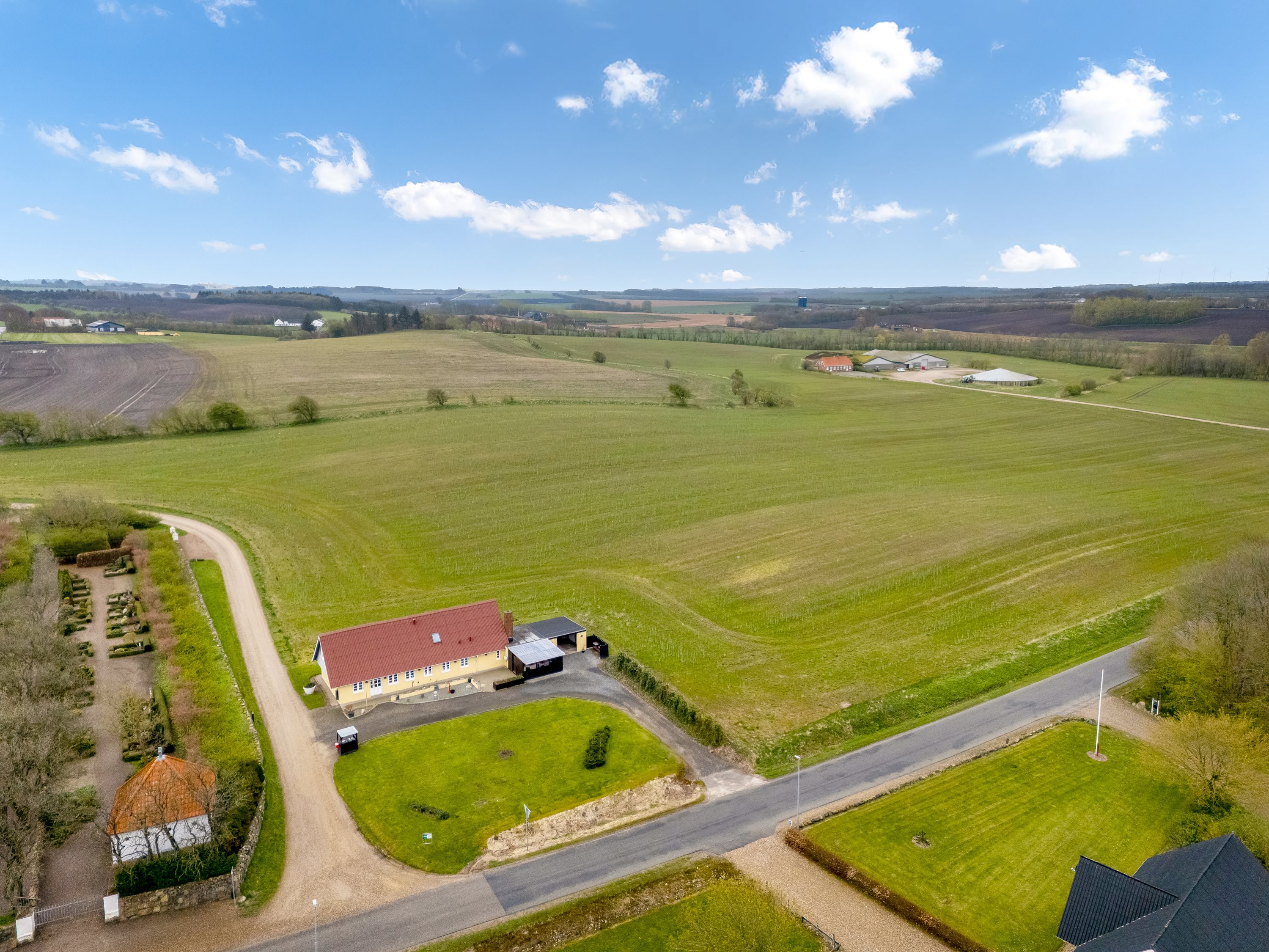 Fremhævet luftfoto billede i fuldskærmstilstand. Billede af Kildsigvej 25, Br Kirkeby, 6971 Spjald