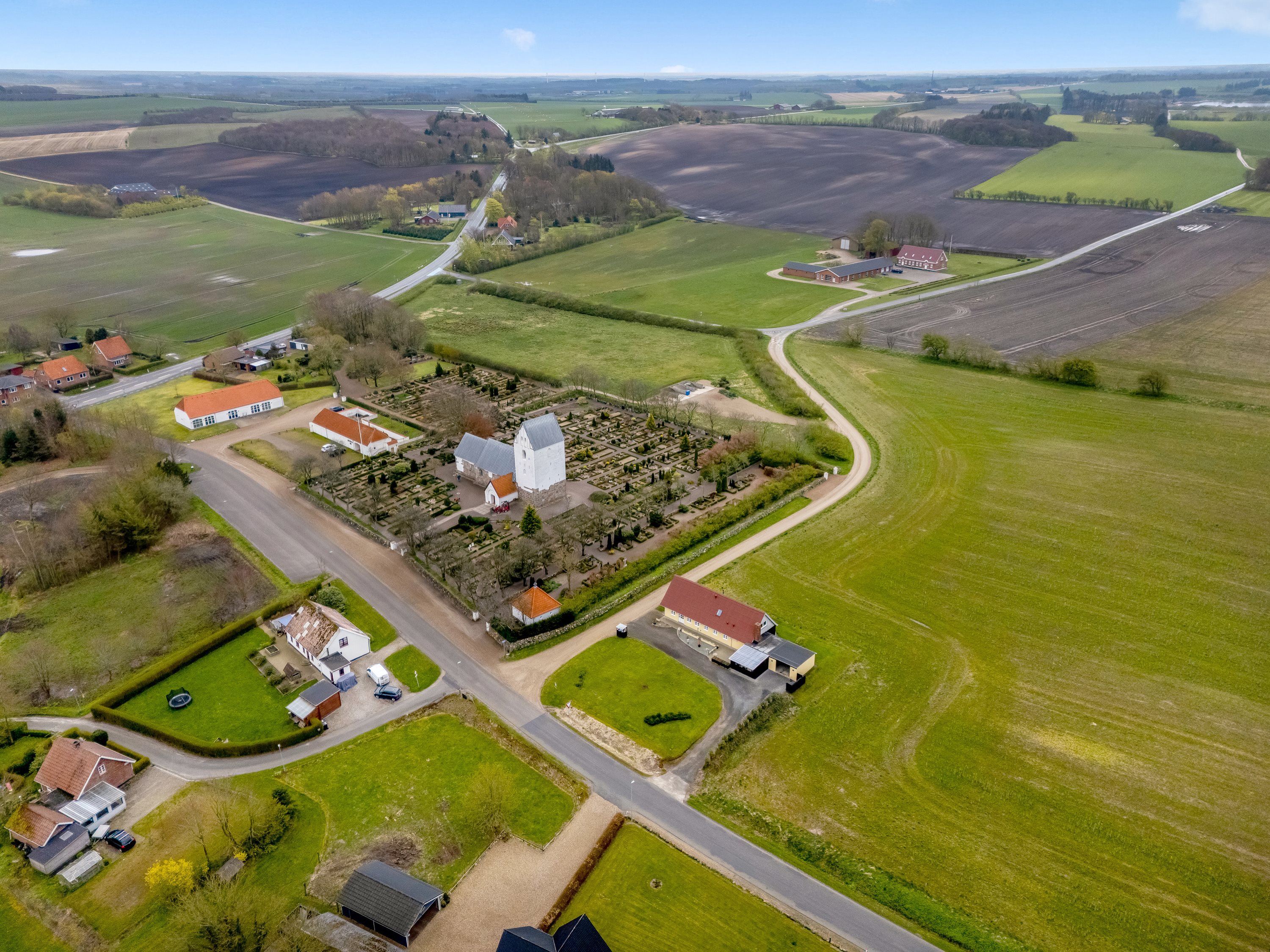 Fremhævet luftfoto billede i fuldskærmstilstand. Billede af Kildsigvej 25, Br Kirkeby, 6971 Spjald