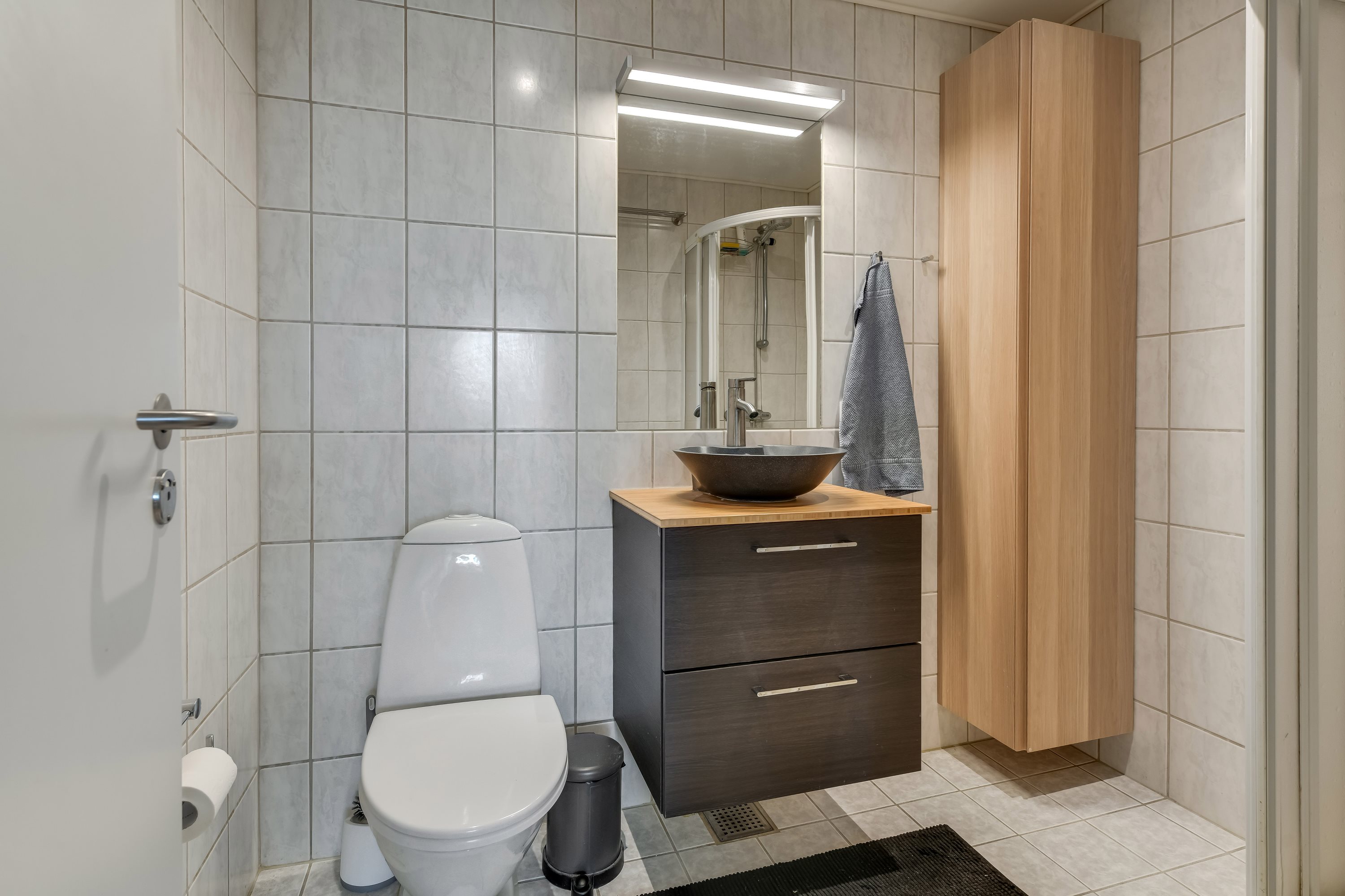 Fremhævet badeværelse billede i fuldskærmstilstand. Billede af Granly Alle 5D, 2. tv., 6710 Esbjerg V