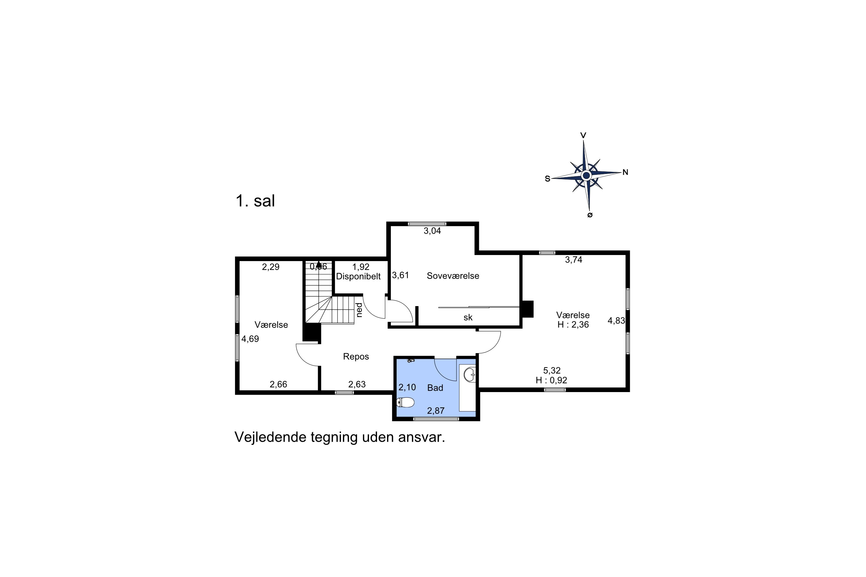 Plantegninger billede af Vestermarksvej 3, Sdr Vissing, 8740 Brædstrup