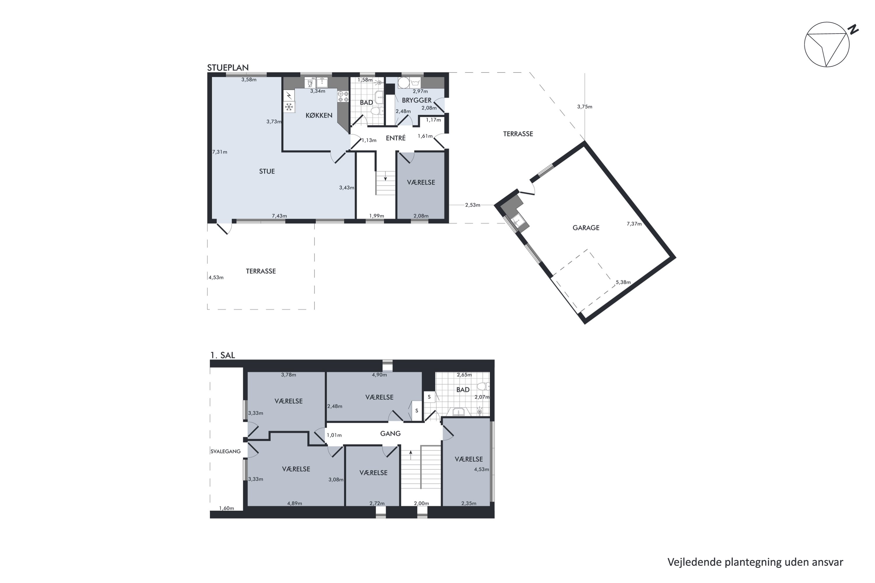 Plantegninger billede af Landlystvej 1, Vodstrup, 7900 Nykøbing M