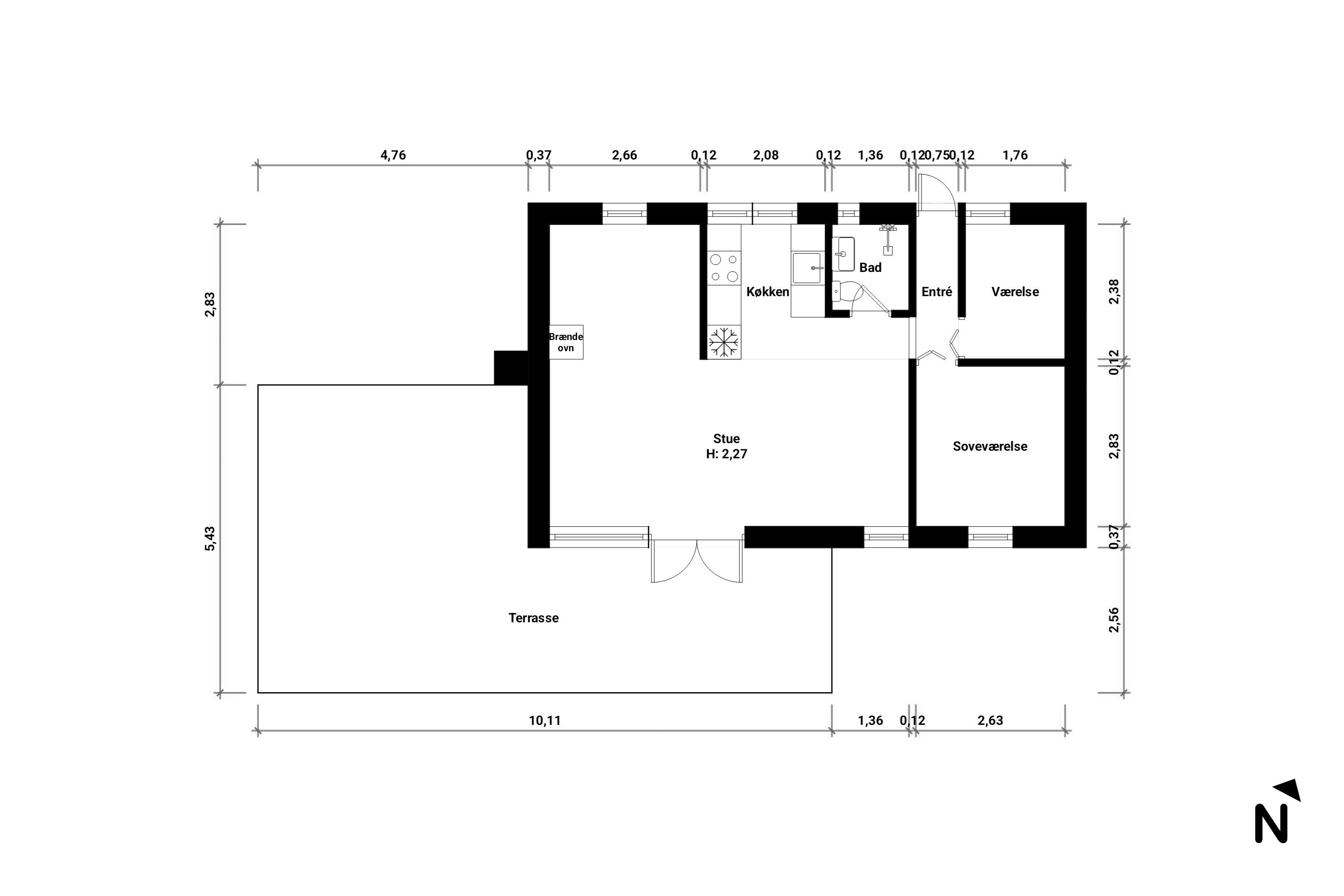 Plantegninger billede af Tornbladvej 14, Bøtø, 4873 Væggerløse