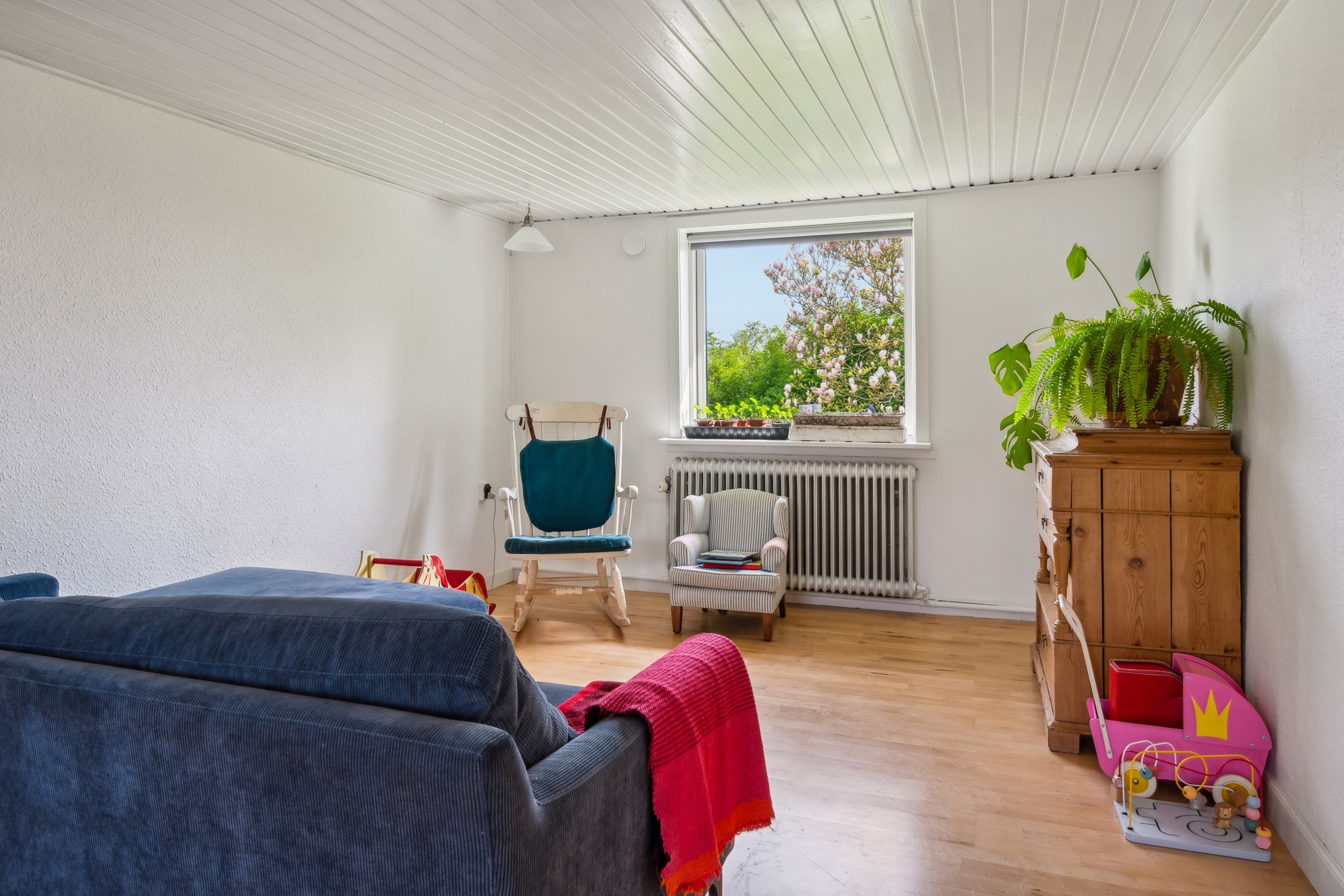 Fremhævet stue billede i fuldskærmstilstand. Billede af Gyden 7A, Jebjerg, 8870 Langå