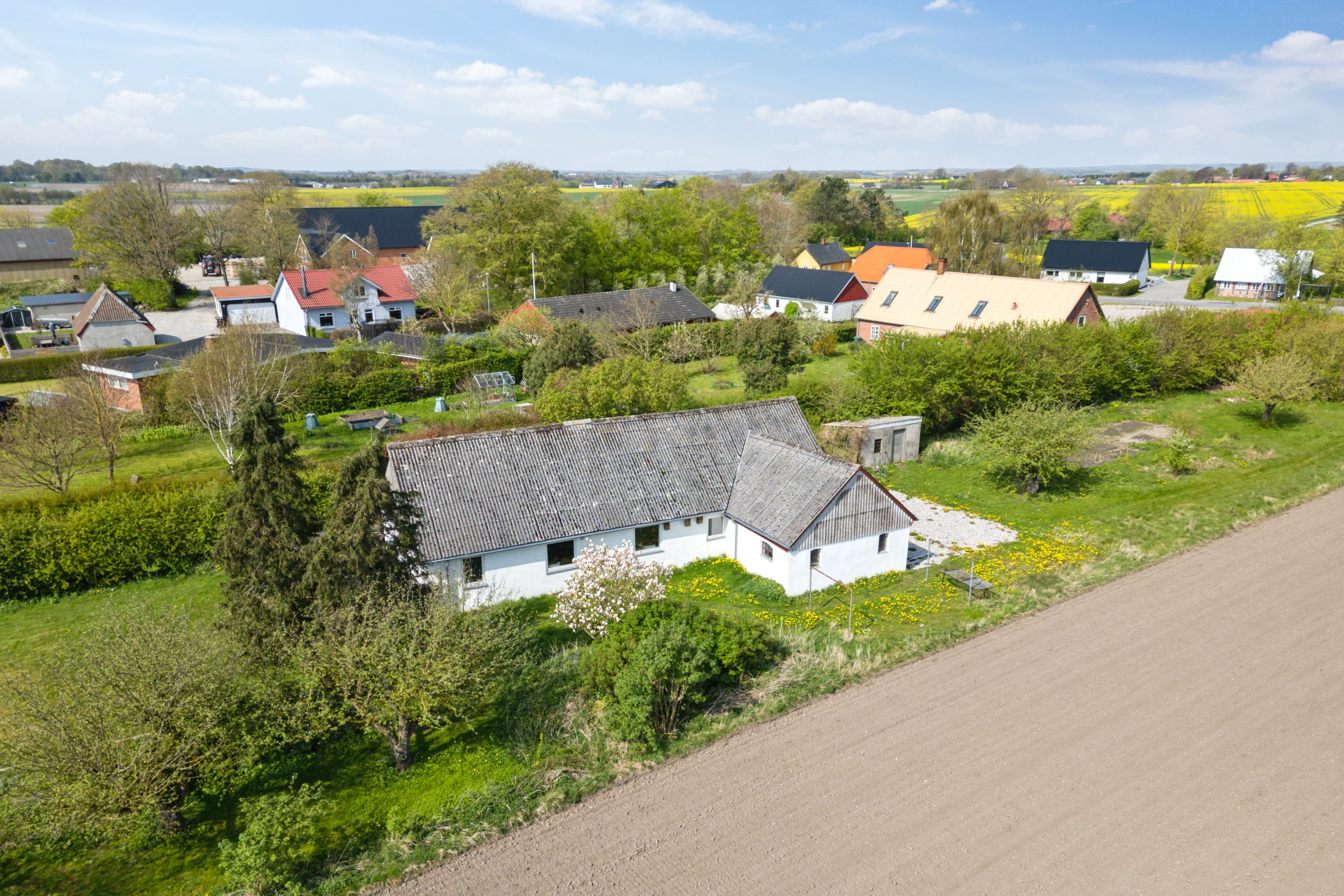 Fremhævet luftfoto billede i fuldskærmstilstand. Billede af Gyden 7A, Jebjerg, 8870 Langå