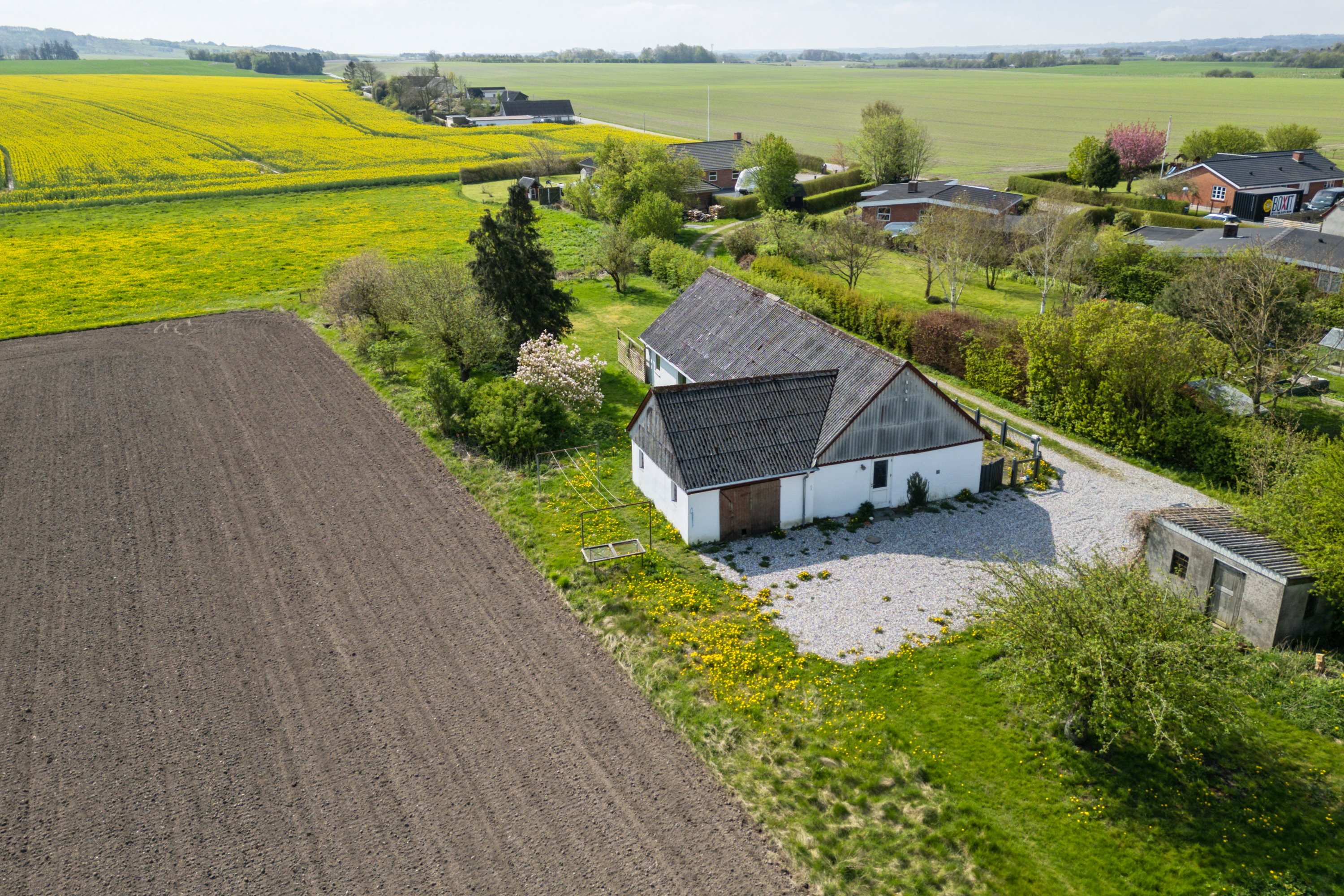 Fremhævet luftfoto billede i fuldskærmstilstand. Billede af Gyden 7A, Jebjerg, 8870 Langå