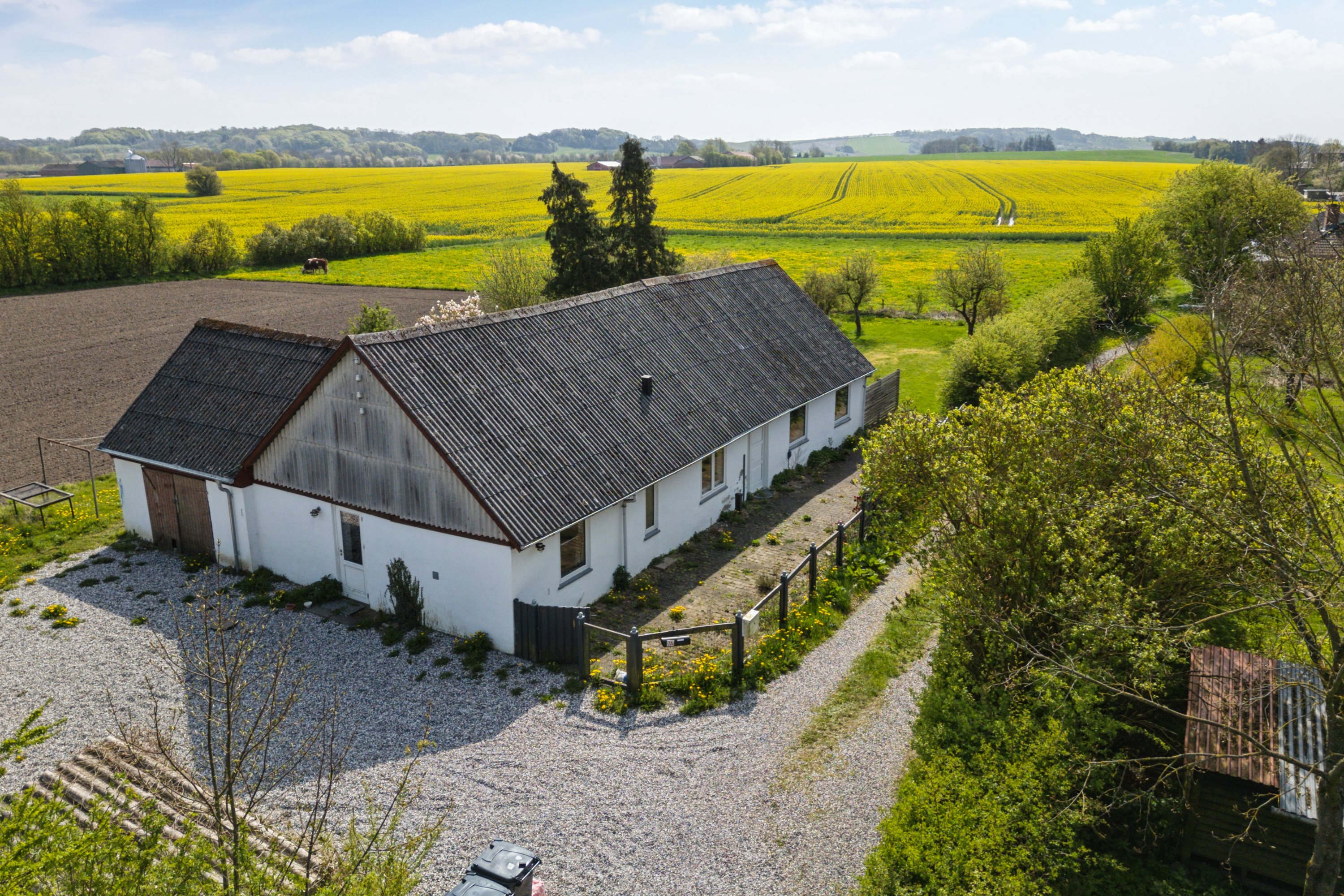Fremhævet luftfoto billede i fuldskærmstilstand. Billede af Gyden 7A, Jebjerg, 8870 Langå