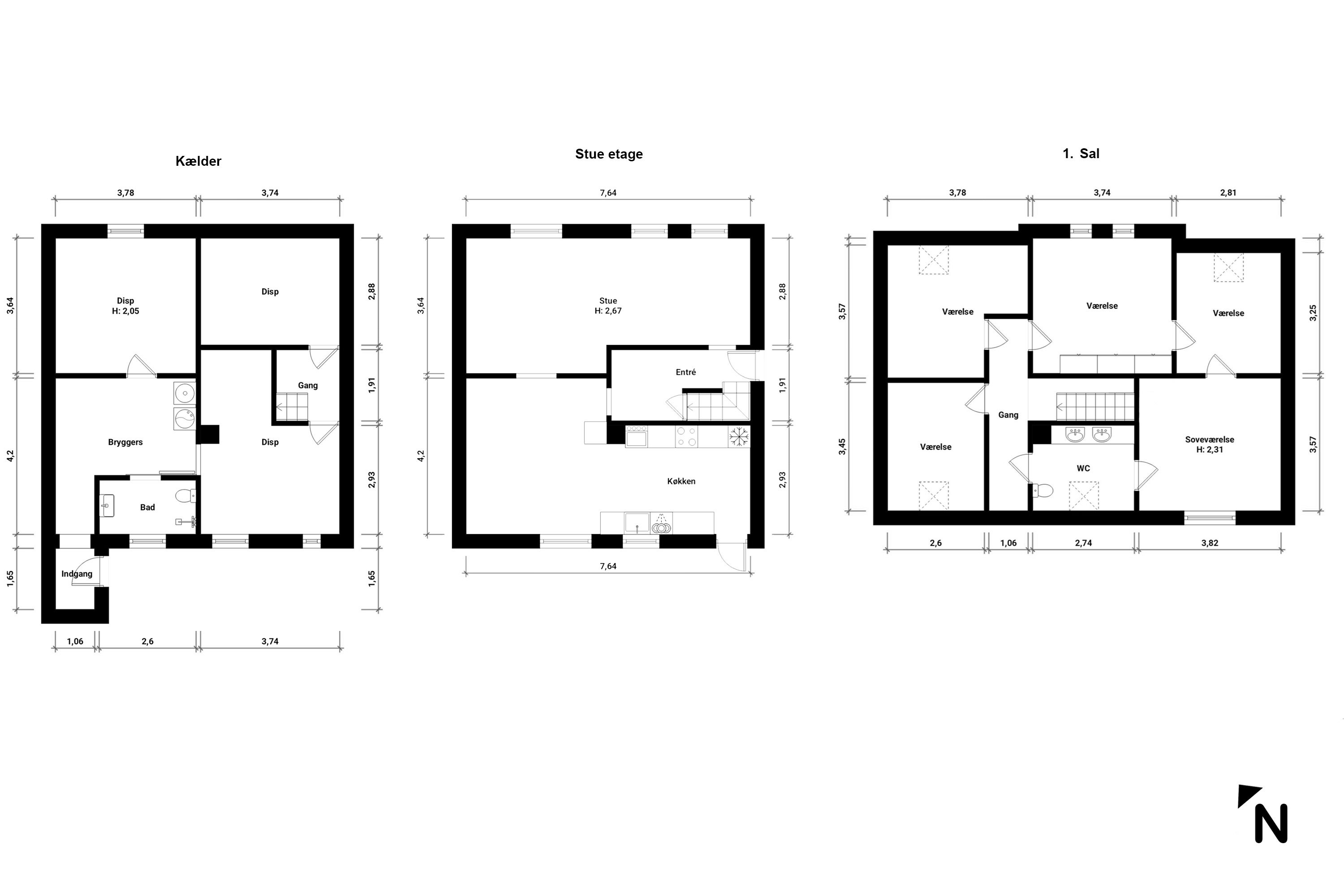 Plantegninger billede af Møllegade 40, 4850 Stubbekøbing