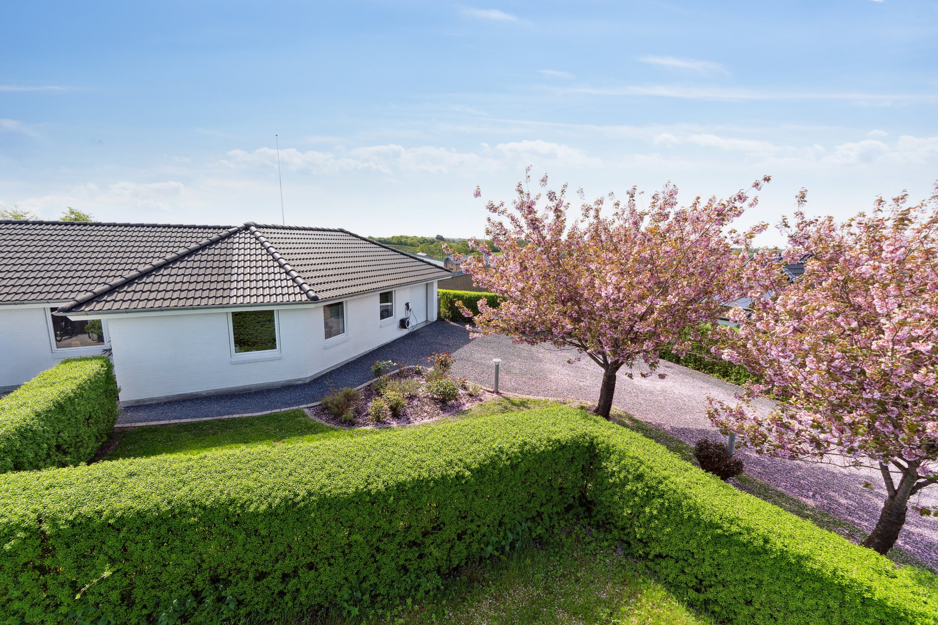 Fremhævet udendørs billede i fuldskærmstilstand. Billede af Brunbjergparken 89, Løjt Kirkeby, 6200 Aabenraa