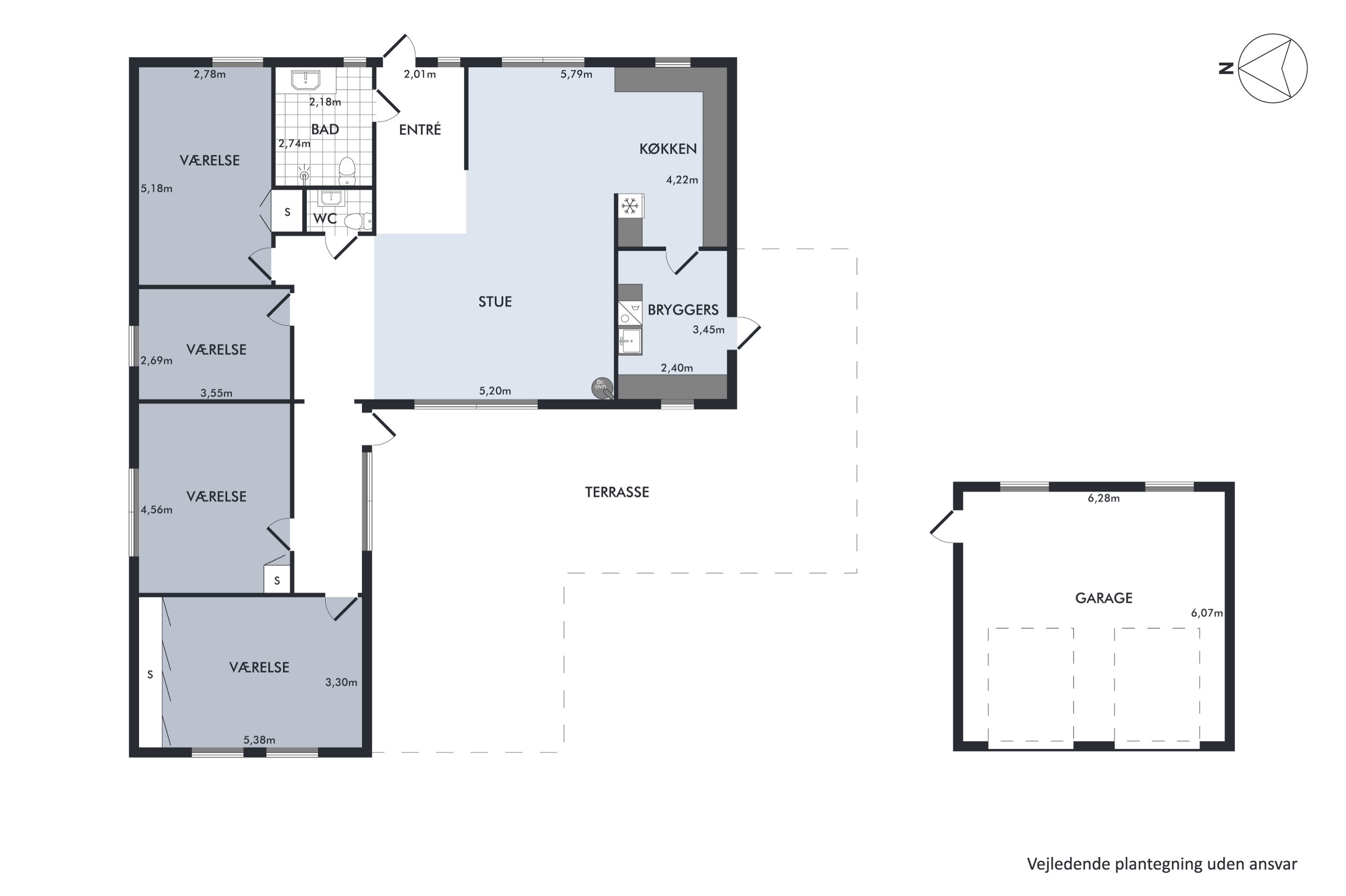 Plantegninger billede af Kløvervangen 18, Lime, 8544 Mørke