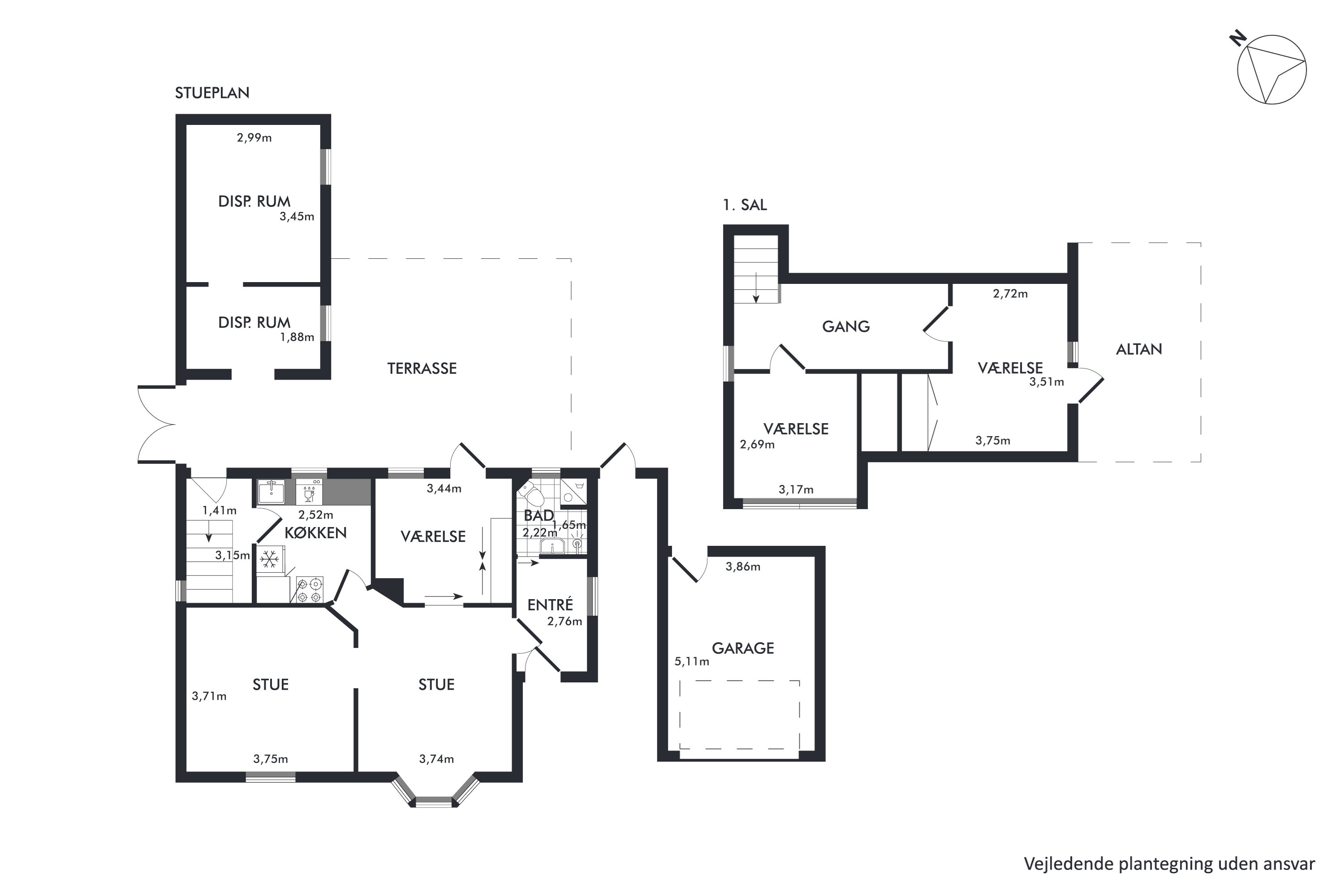 Plantegninger billede af Kræmmervejen 3, Vellev, 8860 Ulstrup