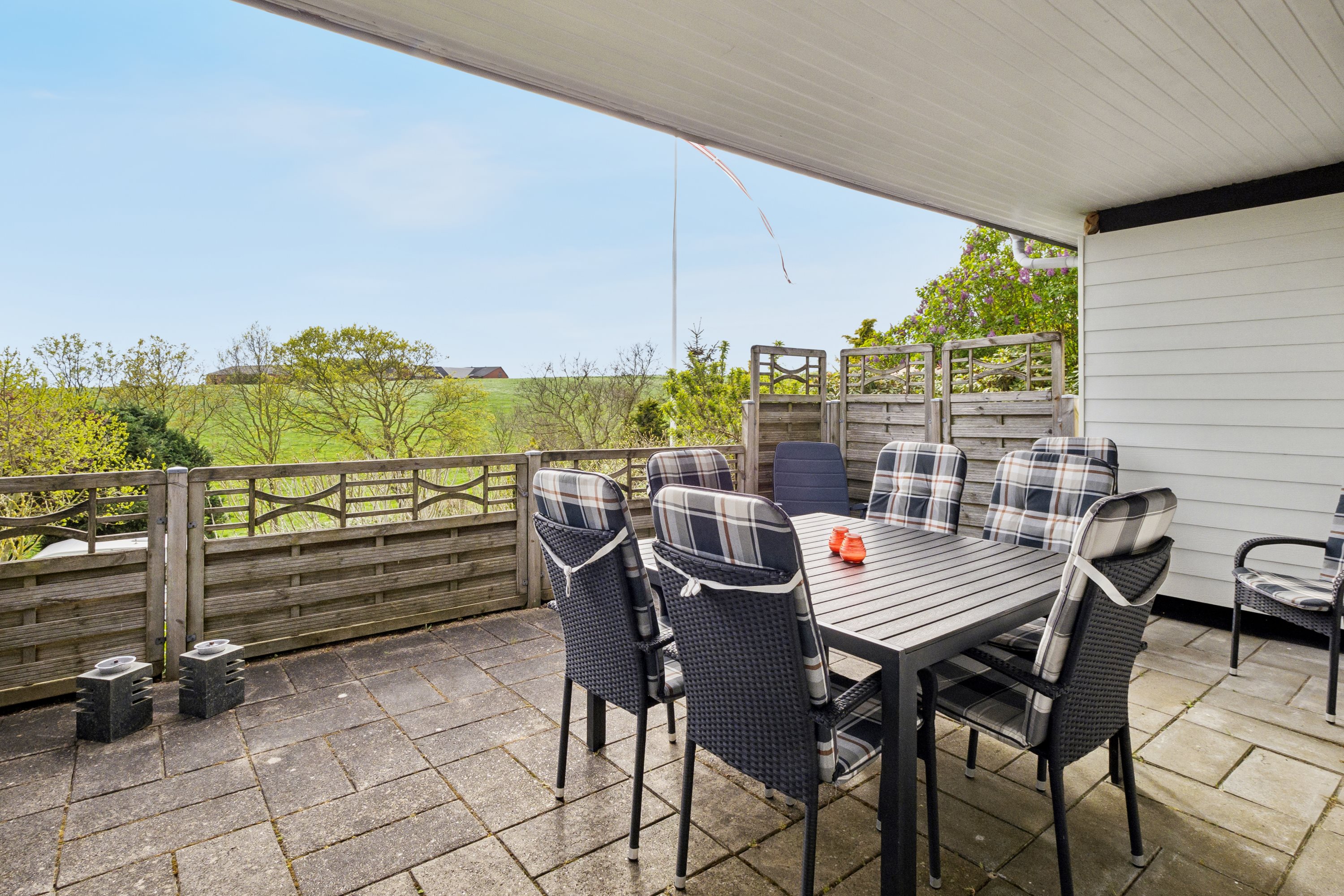 Fremhævet terrasse billede i fuldskærmstilstand. Billede af Markvej 15, Eskov, 7870 Roslev