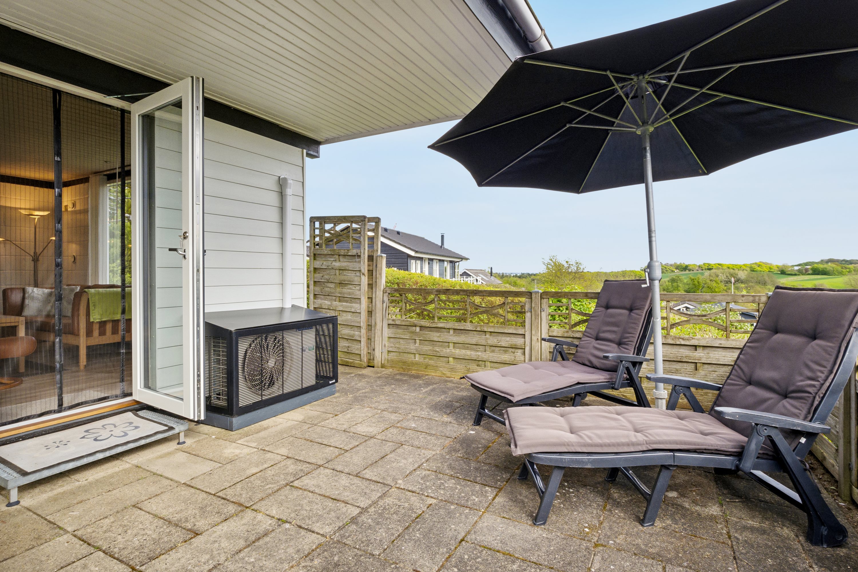 Fremhævet terrasse billede i fuldskærmstilstand. Billede af Markvej 15, Eskov, 7870 Roslev