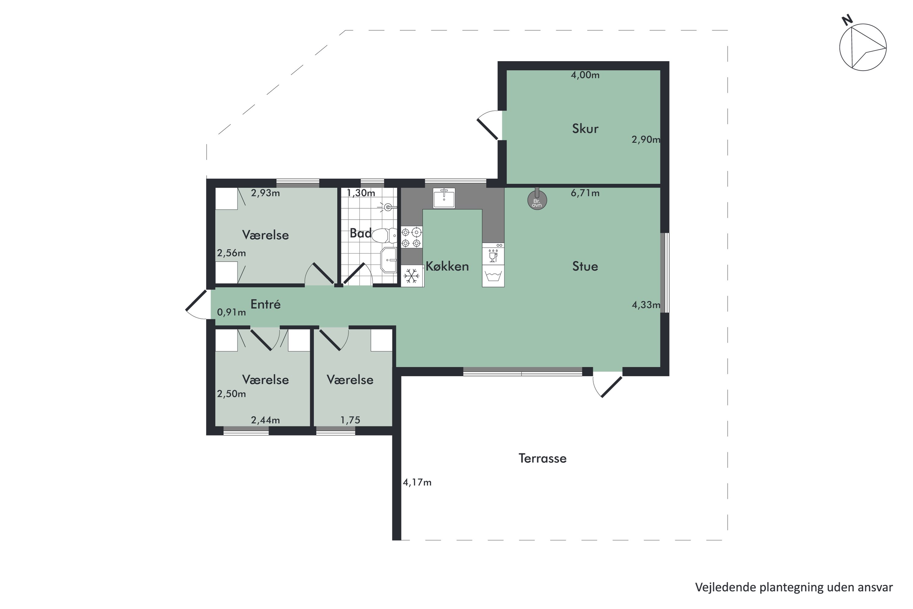 Plantegninger billede af Markvej 15, Eskov, 7870 Roslev