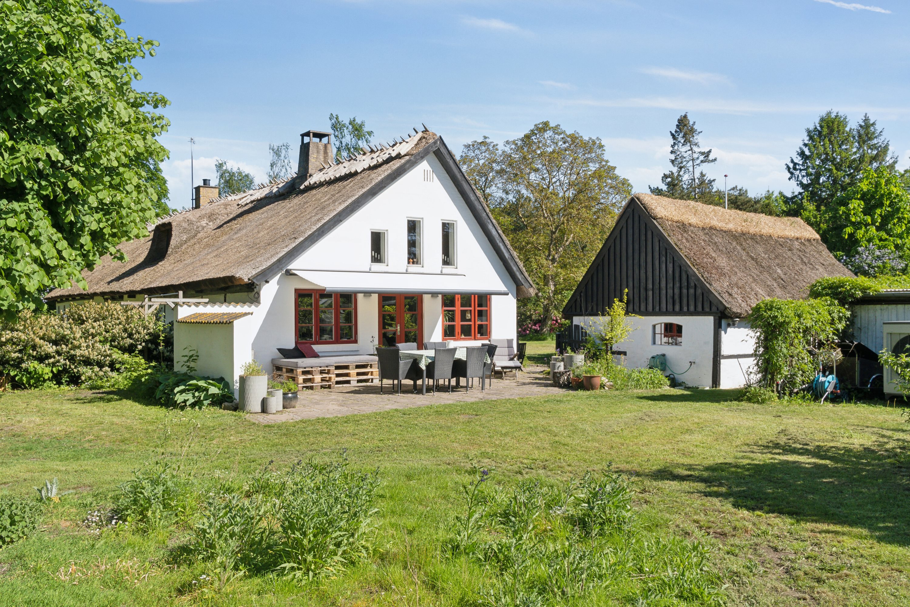 Fremhævet set fra haven billede i fuldskærmstilstand. Billede af Stormgårdsvej 13, Skuldelev, 4050 Skibby