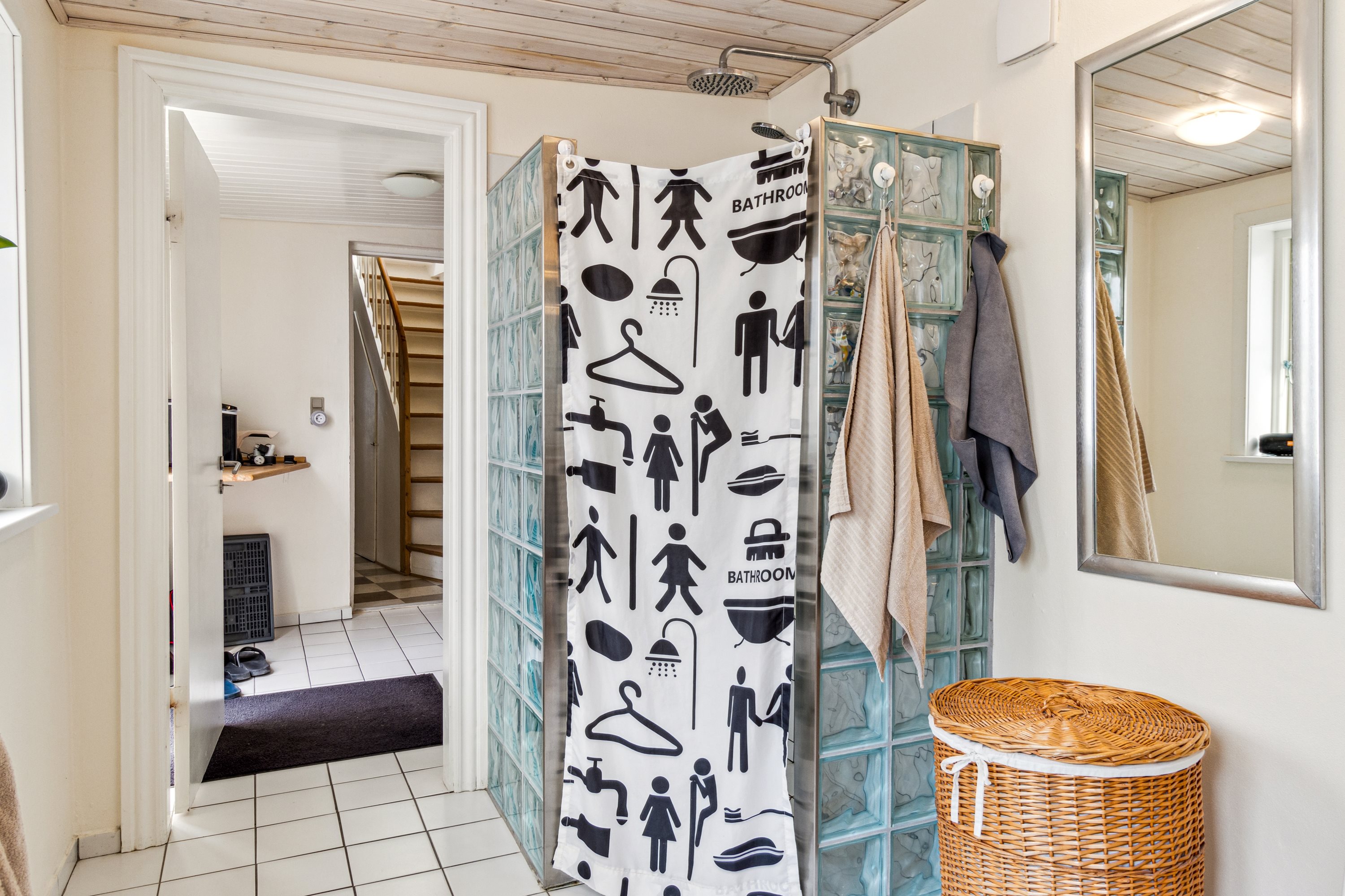 Fremhævet badeværelse billede i fuldskærmstilstand. Billede af Grønnegade 26, 6760 Ribe