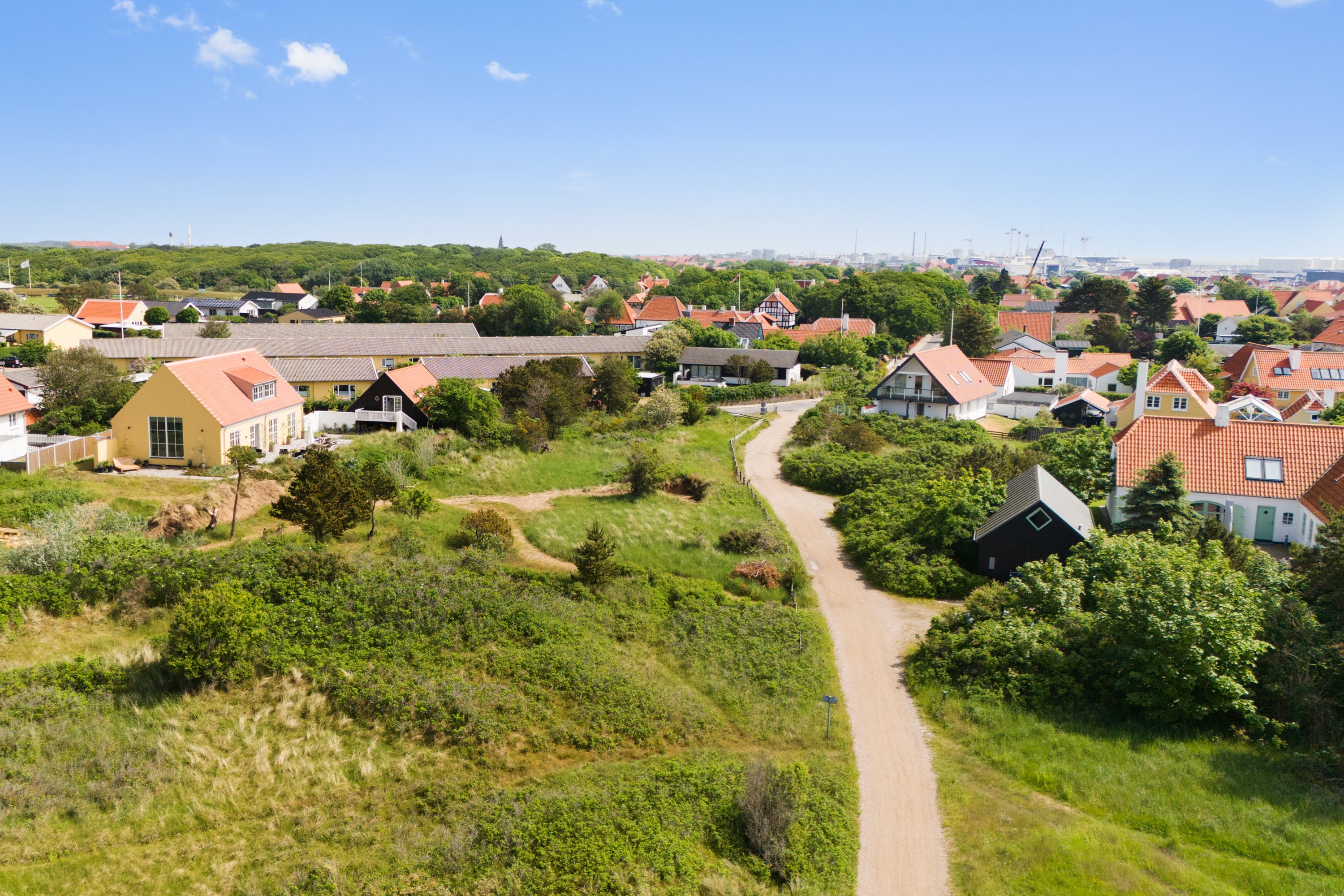 Fremhævet luftfoto billede i fuldskærmstilstand. Billede af Gl. Kirkesti 41, Vesterby, 9990 Skagen