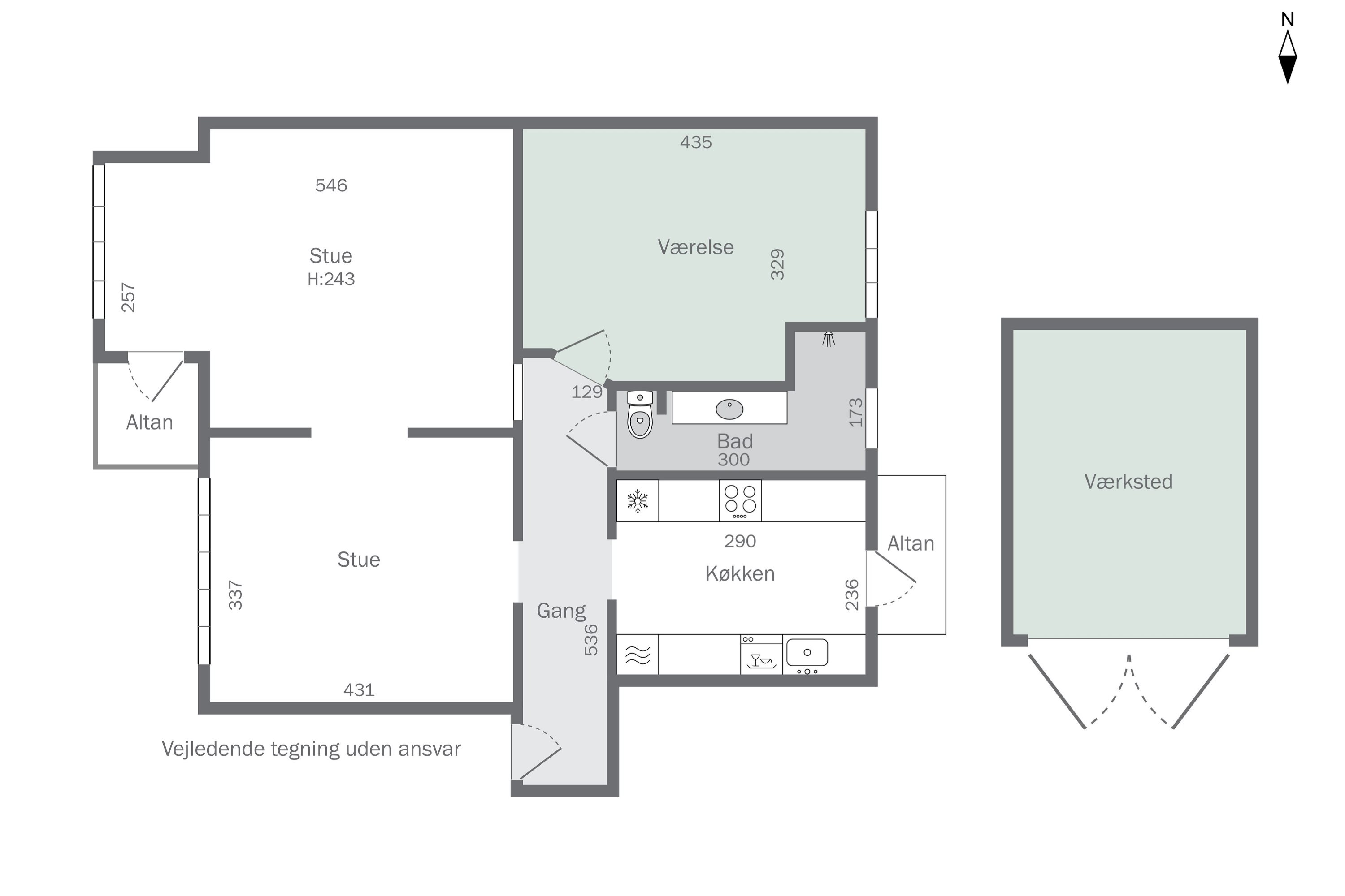 Plantegninger billede af Frederik 3.s Vej 17, 1. tv., 7000 Fredericia