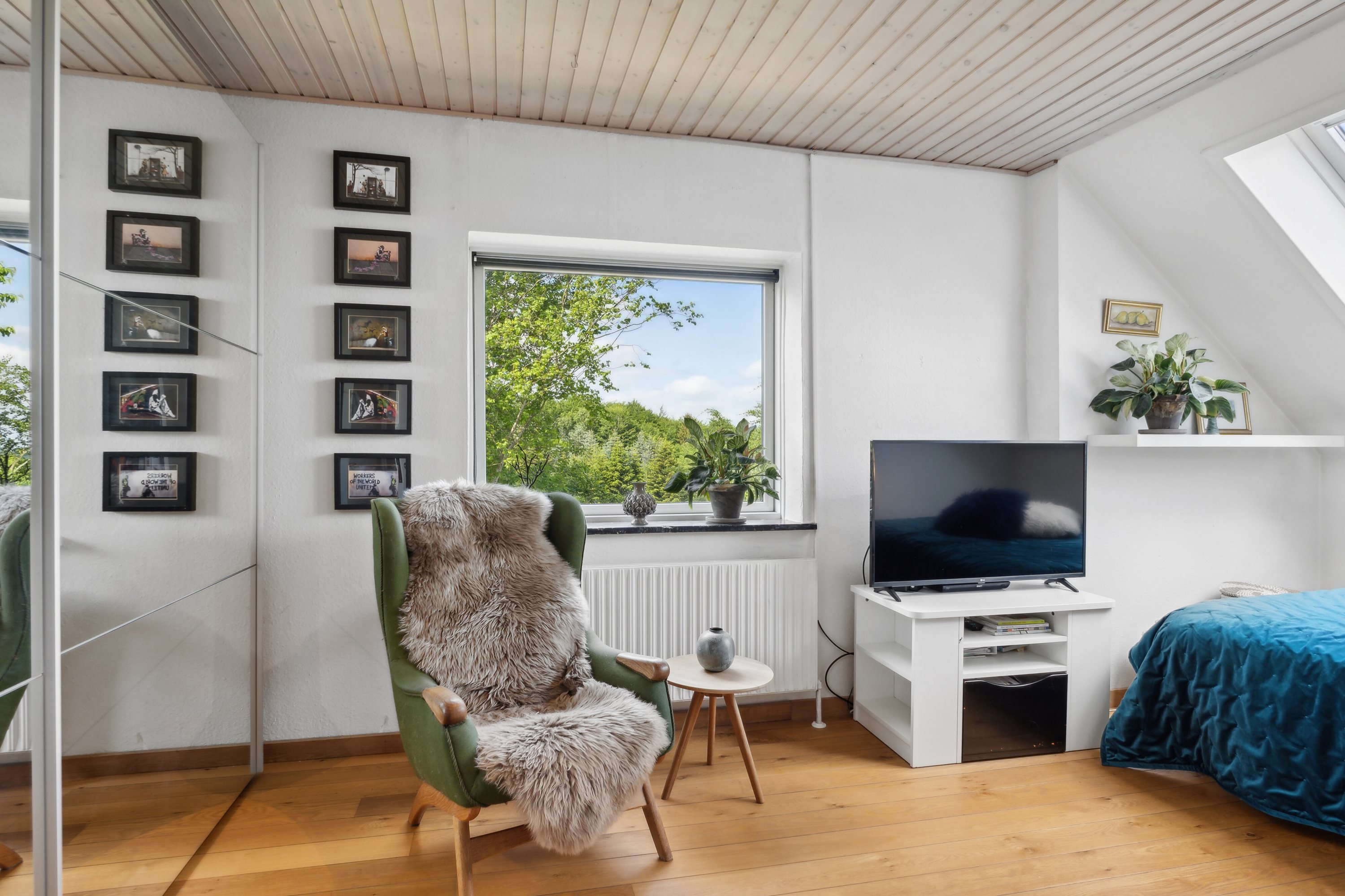 Fremhævet soveværelse billede i fuldskærmstilstand. Billede af Funder Bakke 55, 8600 Silkeborg