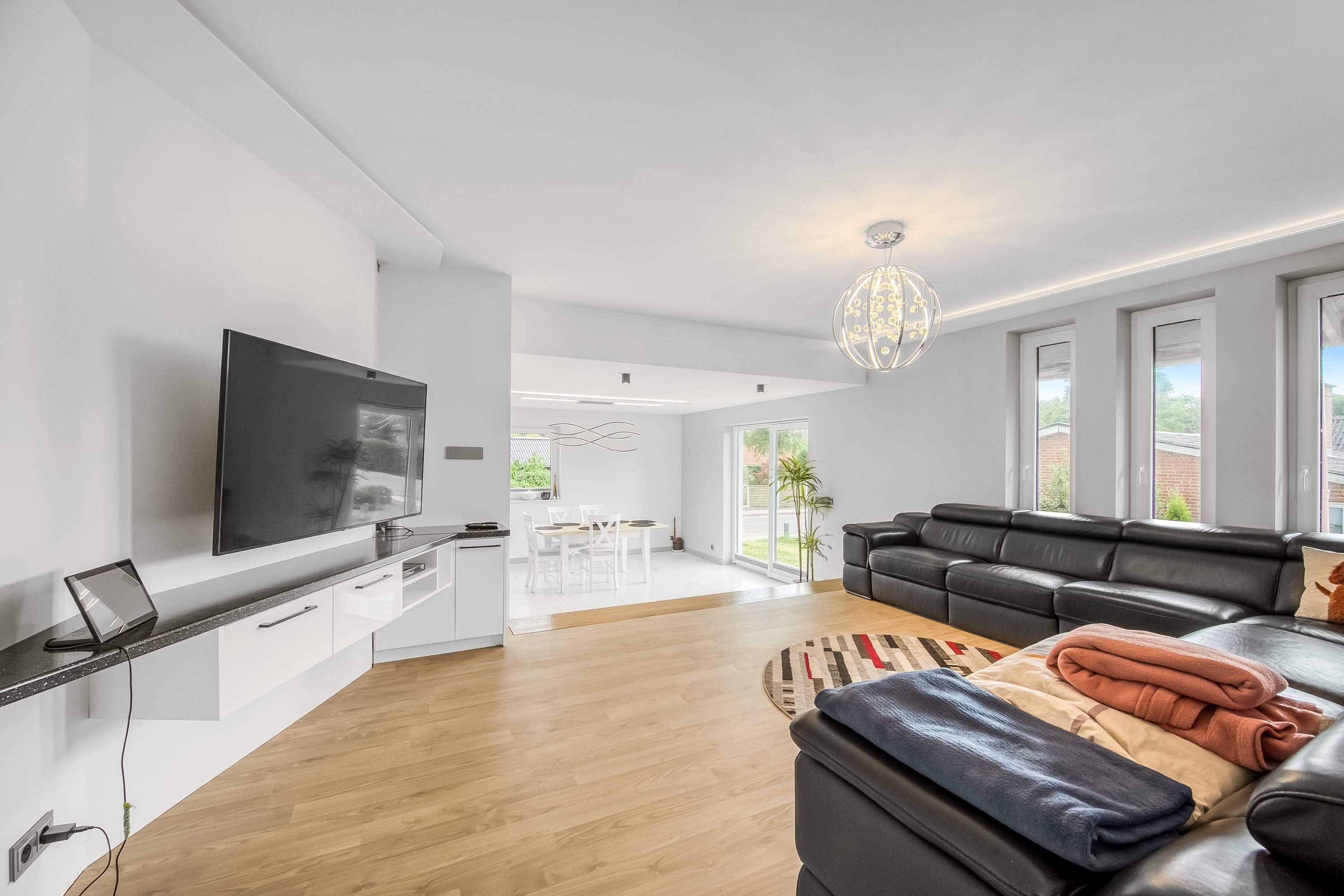 Fremhævet stue billede i fuldskærmstilstand. Billede af Stadionalle 5, Borris, 6900 Skjern