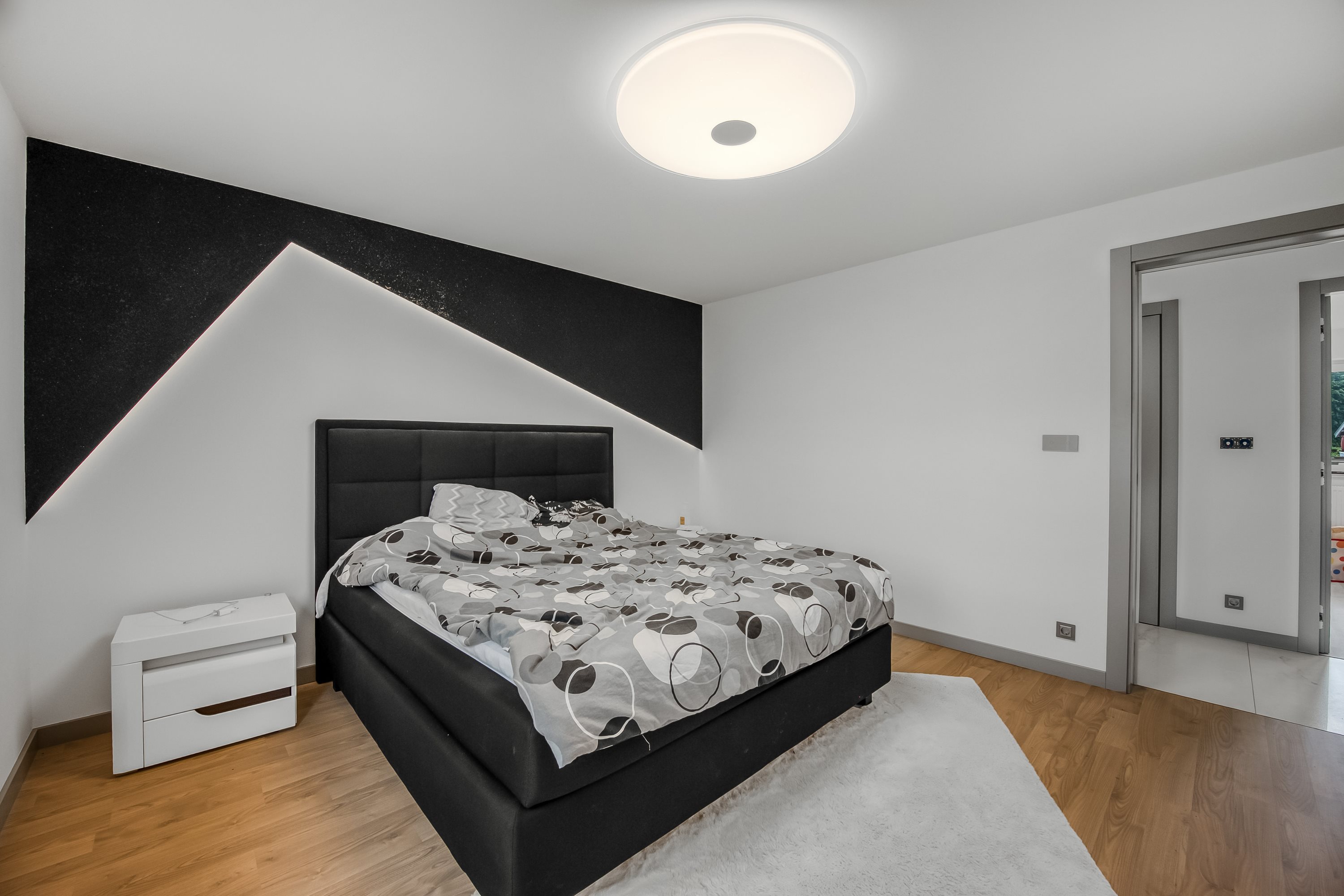 Fremhævet soveværelse billede i fuldskærmstilstand. Billede af Stadionalle 5, Borris, 6900 Skjern