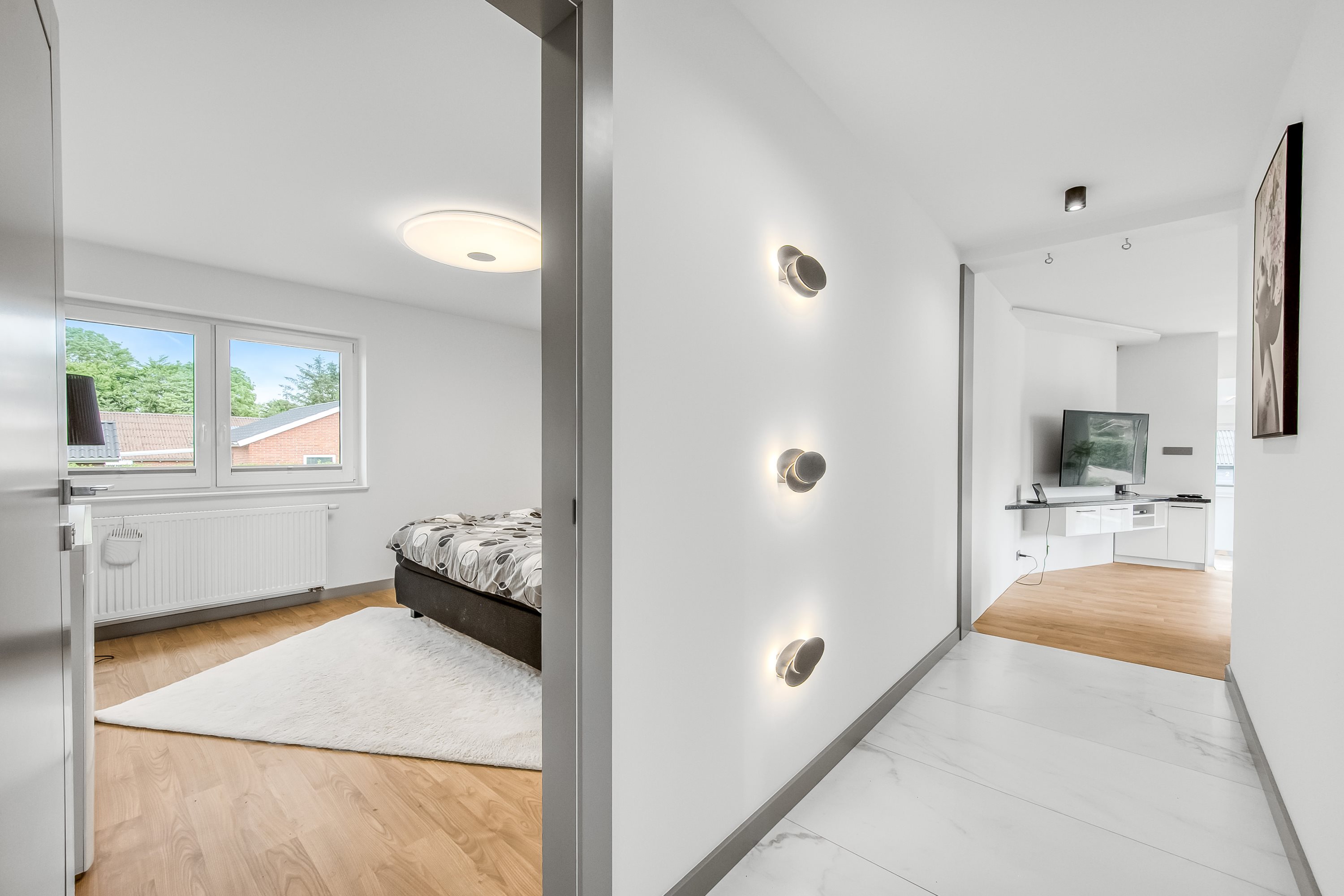 Fremhævet soveværelse billede i fuldskærmstilstand. Billede af Stadionalle 5, Borris, 6900 Skjern