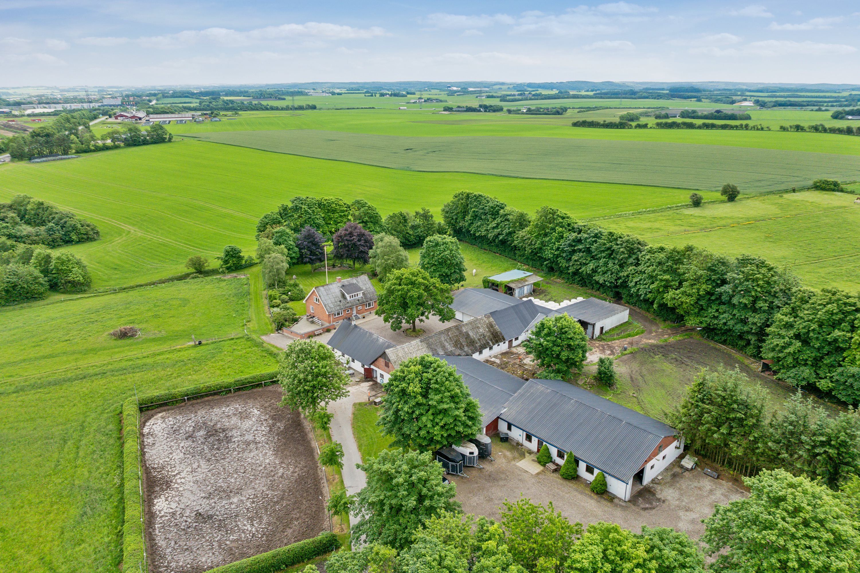 Fremhævet luftfoto billede i fuldskærmstilstand. Billede af Hjedsbækvej 71, Sørup, 9530 Støvring